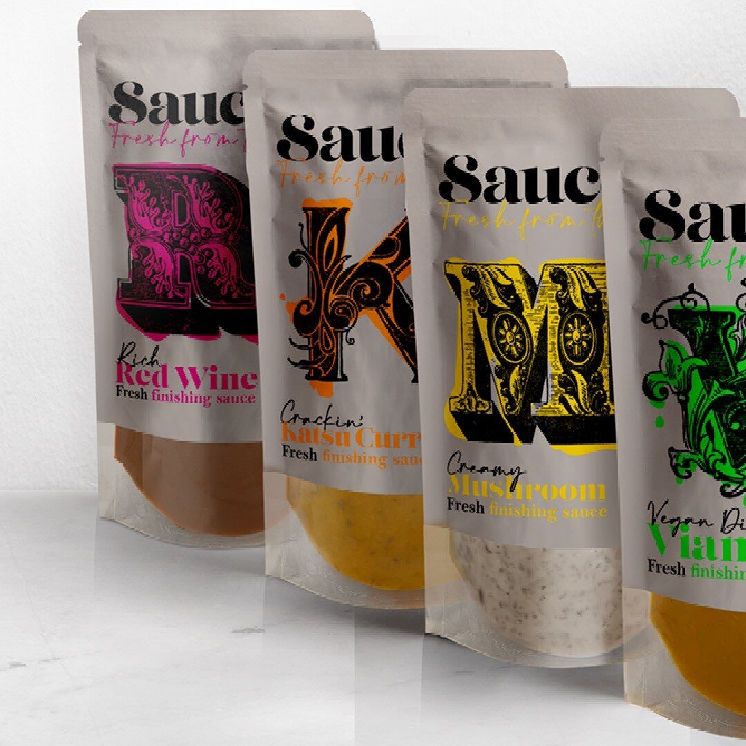 Our six carefully created fresh sauces are looking great in their new pouches.Pour generously over your dishes for a fabulous finishing touch! #freshsauces #saucery #easydinner #nicepackaging