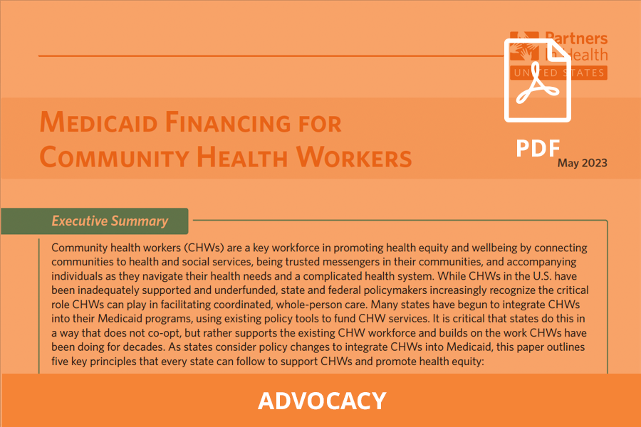 Medicaid Financing for Community Health Workers
