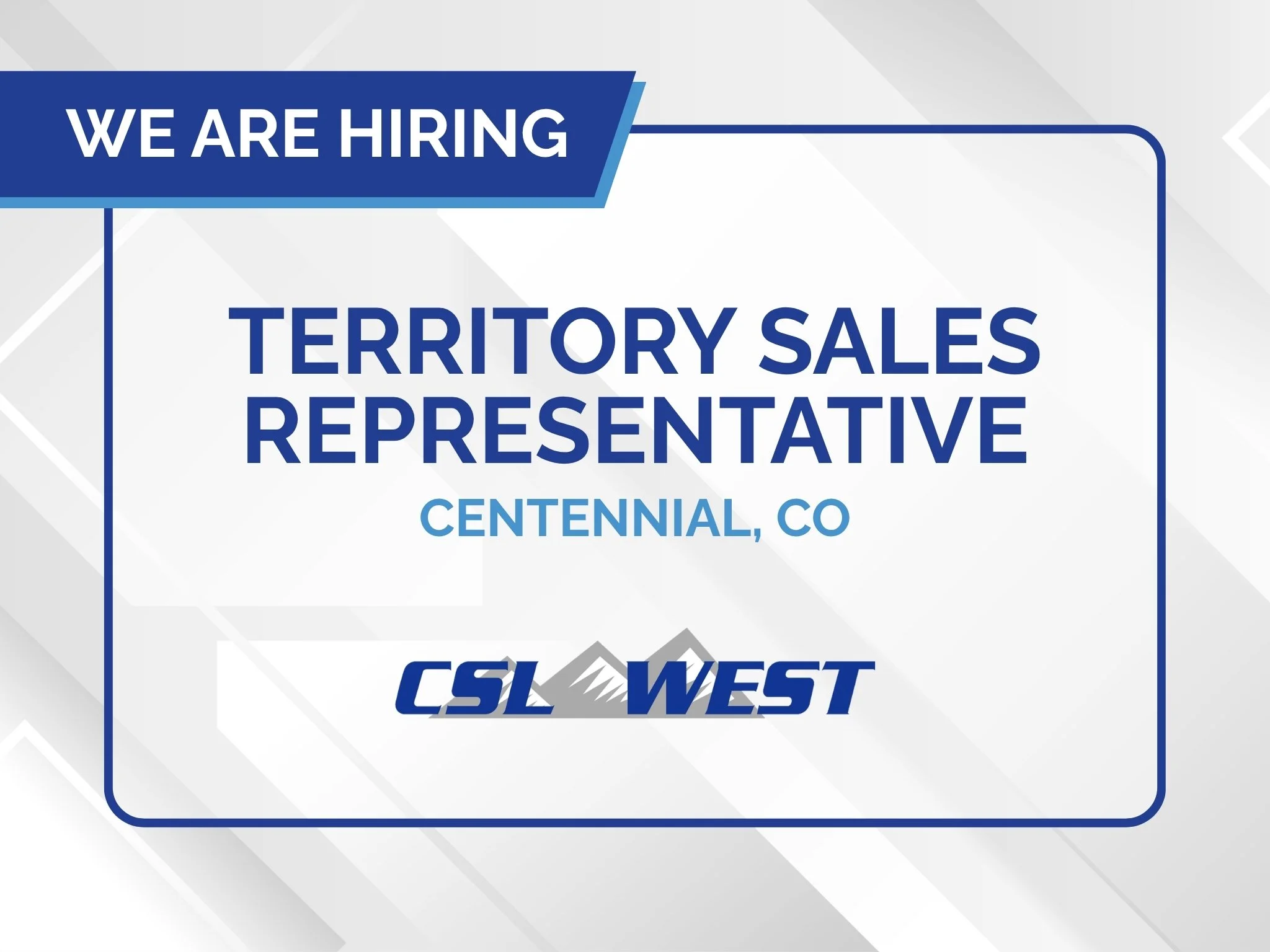 Join Our Team: Territory Sales Representative