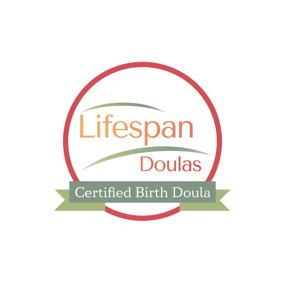 Logo for Lifespan Doulas with a green banner reading 'Certified Birth Doula'