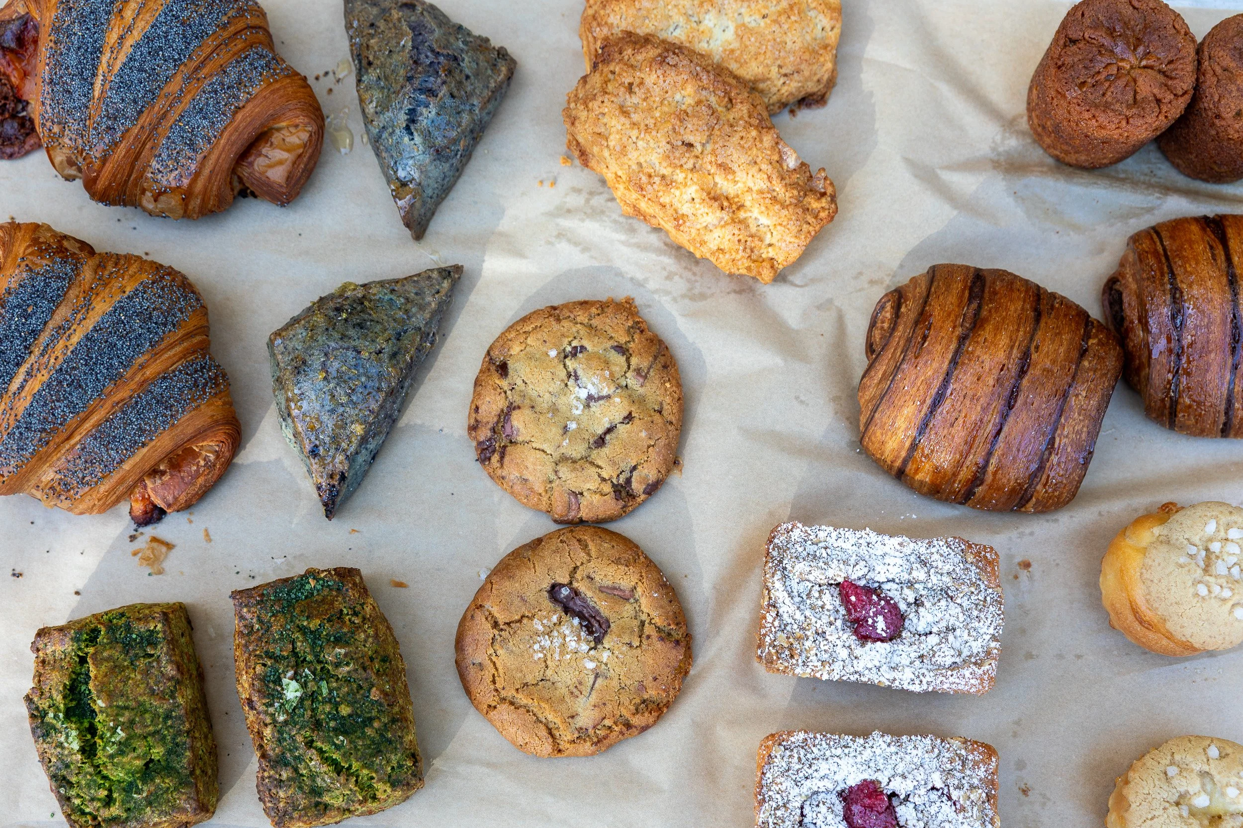 A spread of pastries