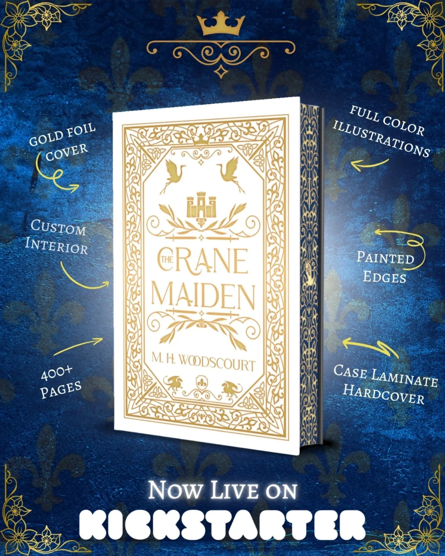 This beautiful book is now live on Kickstarter! 

If you're looking for a book full of adventure, faith, a unicorn, and more, be sure to check out The Crane Maiden by @m.h.woodscourt.author

🗡

Blurb:

War has reached her doorstep.

She will answer 