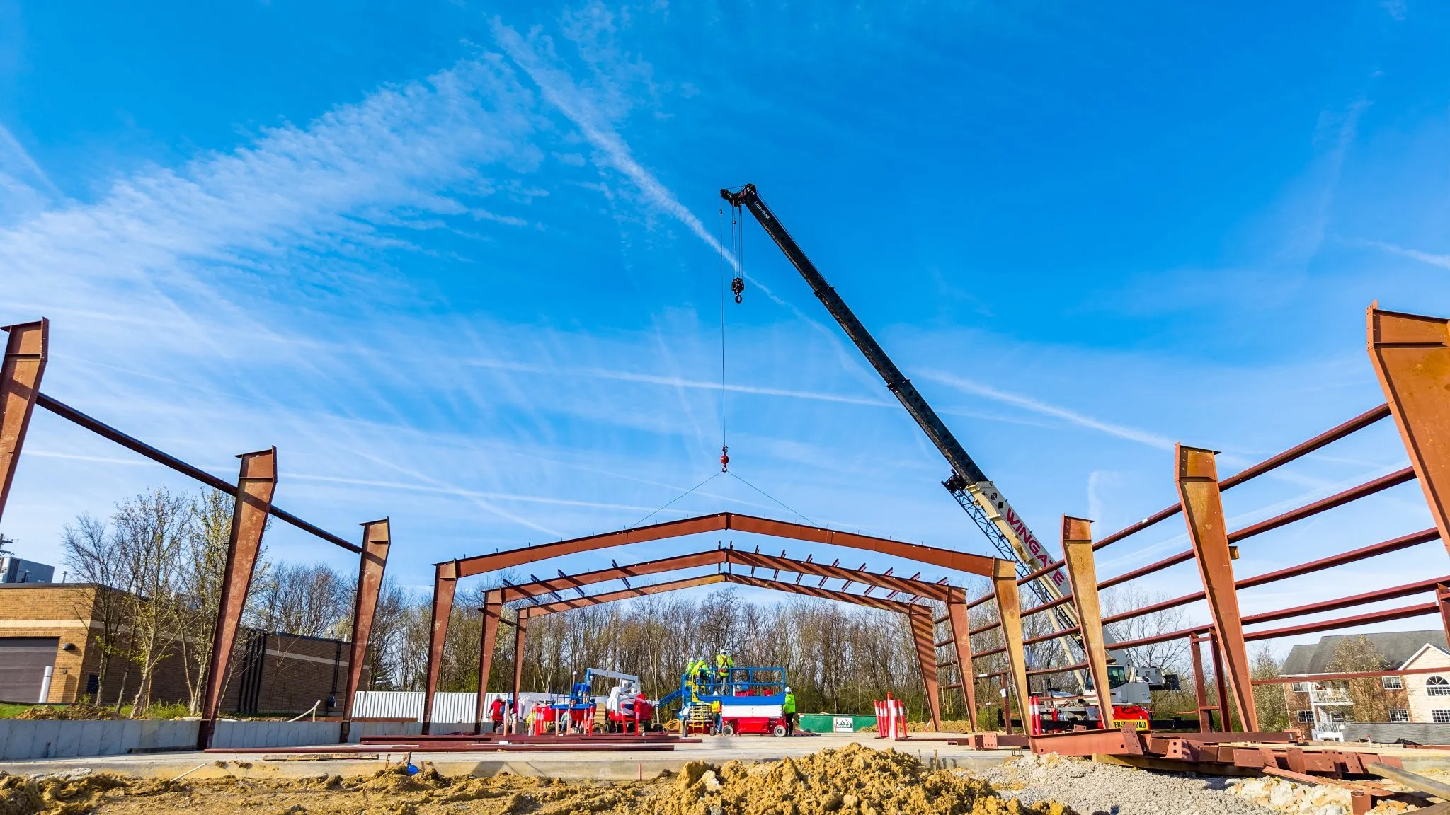 🏗️ Caught Wingate Crane Service in action today setting steel trusses with precision and efficiency.

From tight timelines to heavy loads, they get it done right every time.

If you need crane work&mdash;big or small&mdash;these are your people‼️

?