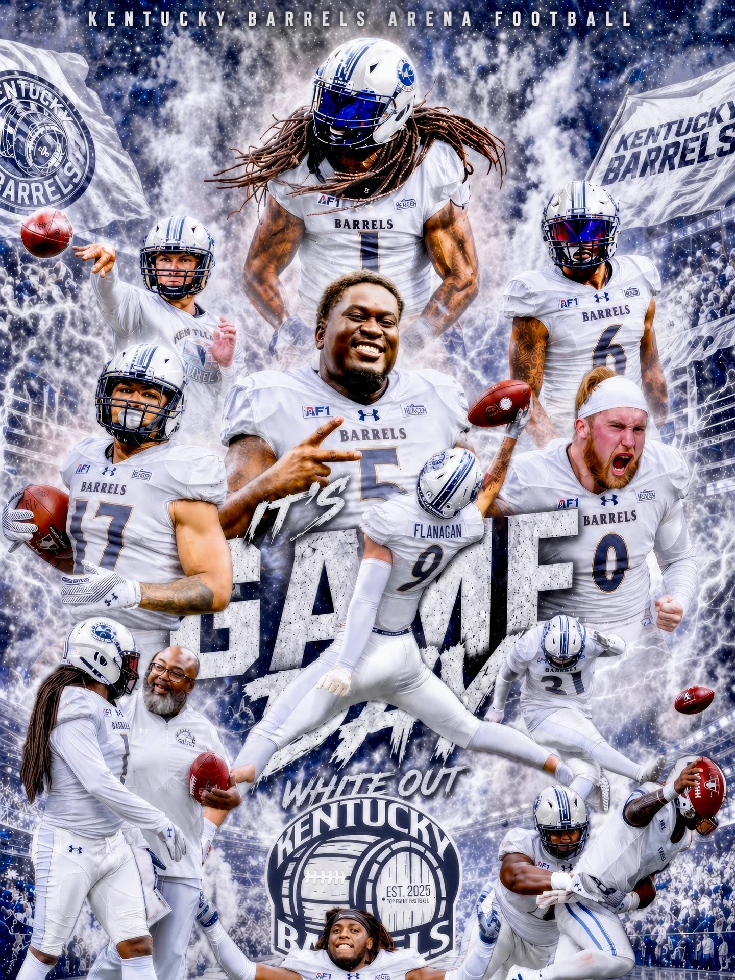 IT&rsquo;S GAME DAY‼️ 🏈🥶
Time to pack the house, bring the noise, and let everybody know what Kentucky Barrels football is all about.

Barrel Down. Wear White. Show up loud. Leave no doubt.
Let&rsquo;s go, Barrels‼️🏈

#BarrelDown #KentuckyBarrels 