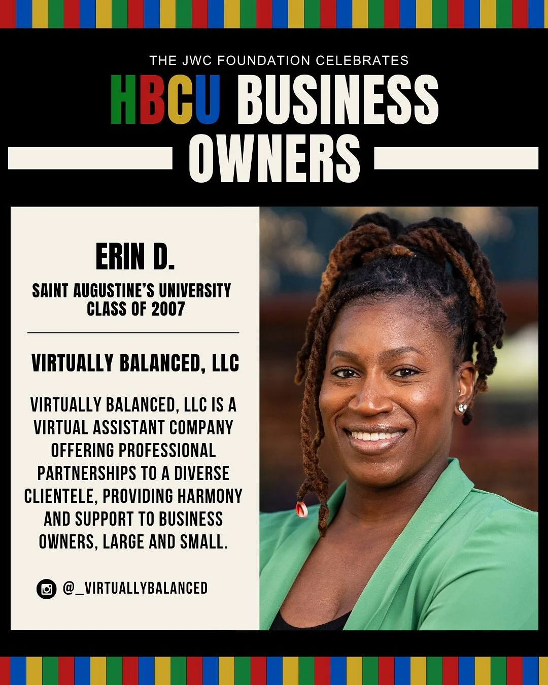 &ldquo;It&rsquo;s Homecoming season, and we&rsquo;re celebrating the brilliance of HBCU business owners! These leaders are building businesses, creating opportunities, and inspiring the next generation.🎉🎓

Meet the Erin D. founder of Virtually Bala