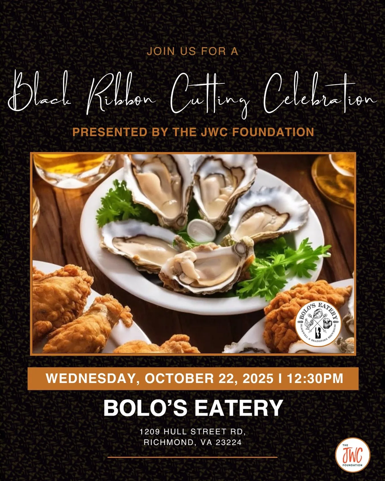 We&rsquo;re thrilled to celebrate the grand opening of Bolo&rsquo;s Eatery (@boloseatery.rva) with a special Black Ribbon Cutting! ✂️

Bolo&rsquo;s Eatery, affectionately named after Chef Mike&rsquo;s father&rsquo;s childhood nickname, brings togethe