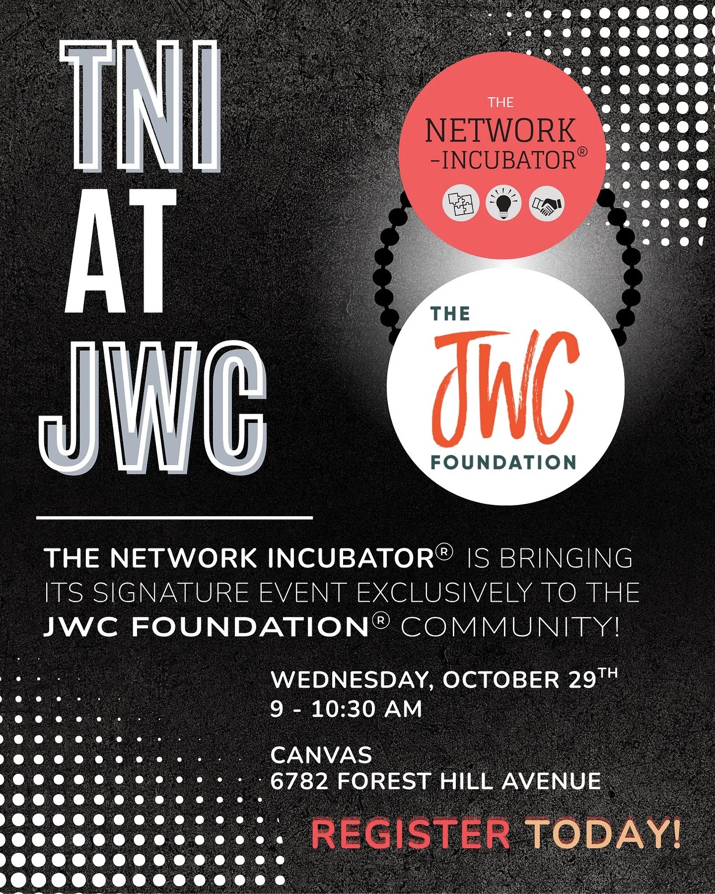 🚀 We&rsquo;re just 2 days away from The Network Incubator&reg; at JWC Foundation&reg;! Make sure you&rsquo;ve saved your seat for this amazing session happening Wednesday, October 29th at 9 AM.

We&rsquo;re creating an intentional, culturally rooted