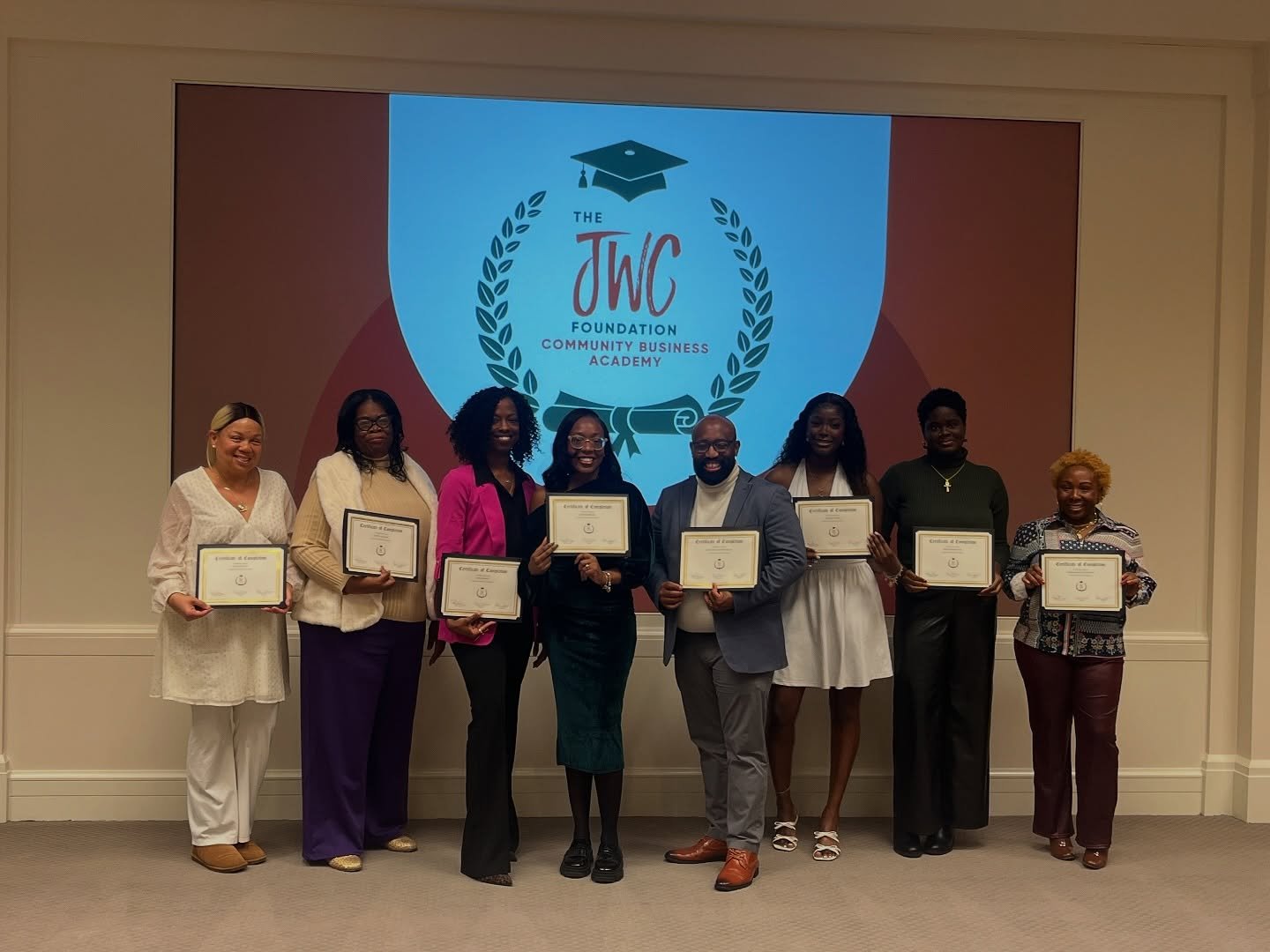 Celebrating the newest graduates of our Community Business Academy!

Over the past 12 weeks, these dedicated business owners and entrepreneurs have put in the work&mdash;learning, growing, and mastering the building blocks of running a successful bus