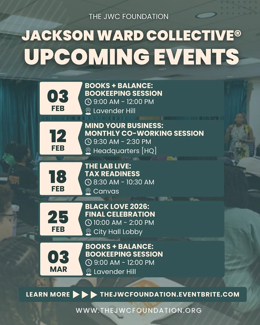 We know it&rsquo;s been cold outside ❄️but don&rsquo;t let the weather freeze your business momentum. This month, we&rsquo;re helping you get your business STRAIGHT with spaces to focus, learn, connect, and grow.

Here&rsquo;s what&rsquo;s coming up: