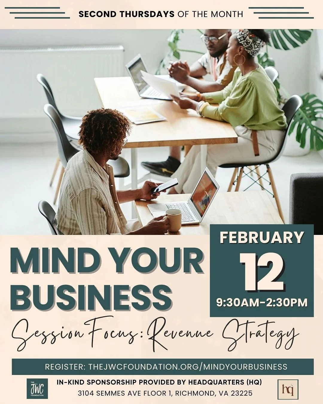 Make time to work ON your business, not just in it.

Mind Your Business is your monthly CEO Day where you can plan, dream, and get things done with the added bonus of community. Whether you&rsquo;re writing content, reviewing goals, or tackling that 