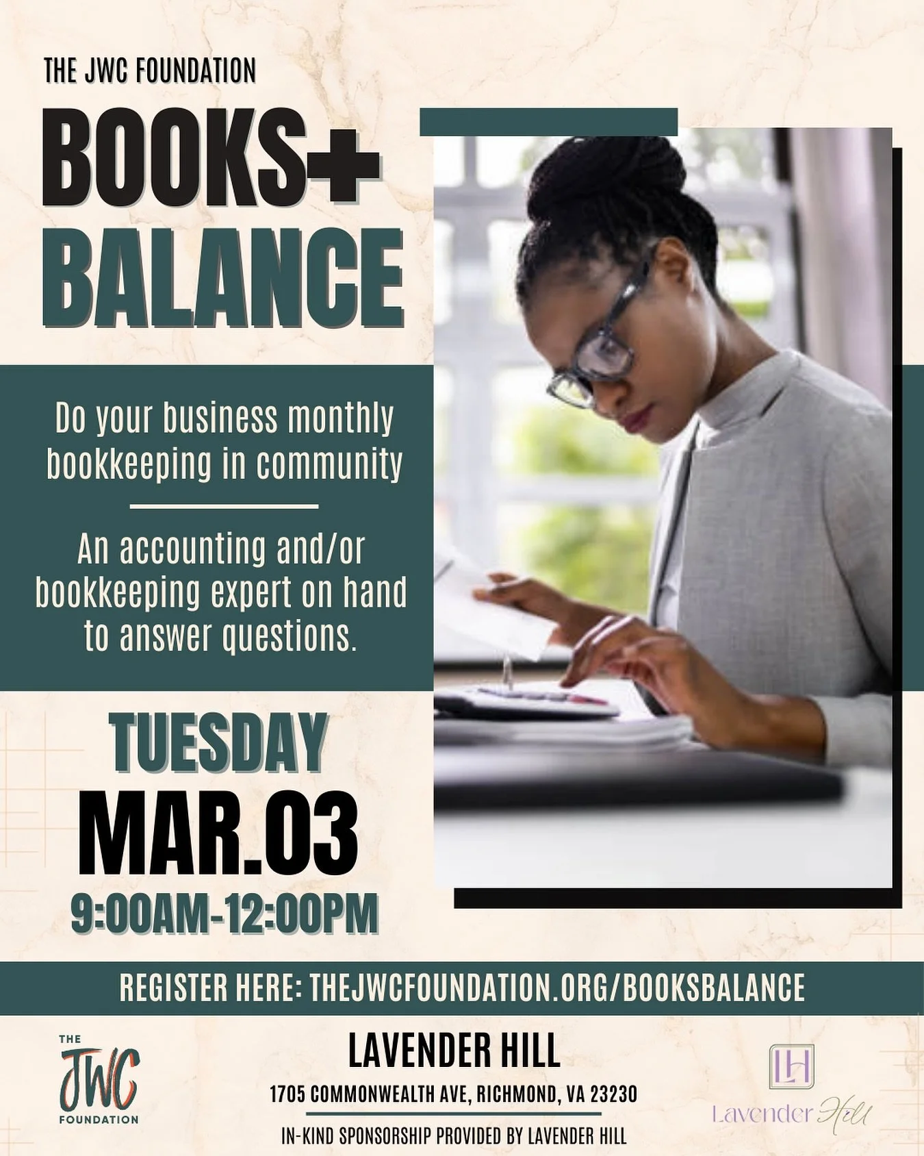 It&rsquo;s time for our next Books + Balance 📊✨

If bookkeeping keeps sliding to the bottom of your to-do list, this is your sign to handle it. Join us for our monthly working session designed to help you get your financials organized with focus, st