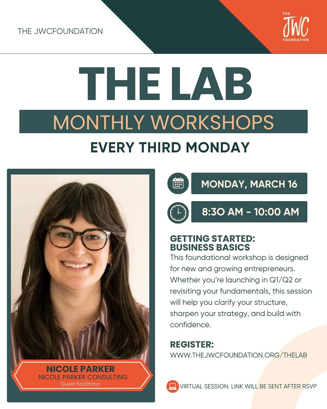 There&rsquo;s still time to register for The Lab Online Monday March 16th! If you&rsquo;re starting a business or revisiting your foundation, this one&rsquo;s for you. 

Join us for The Lab Online: Getting Started &ndash; Business Basics, a virtual w