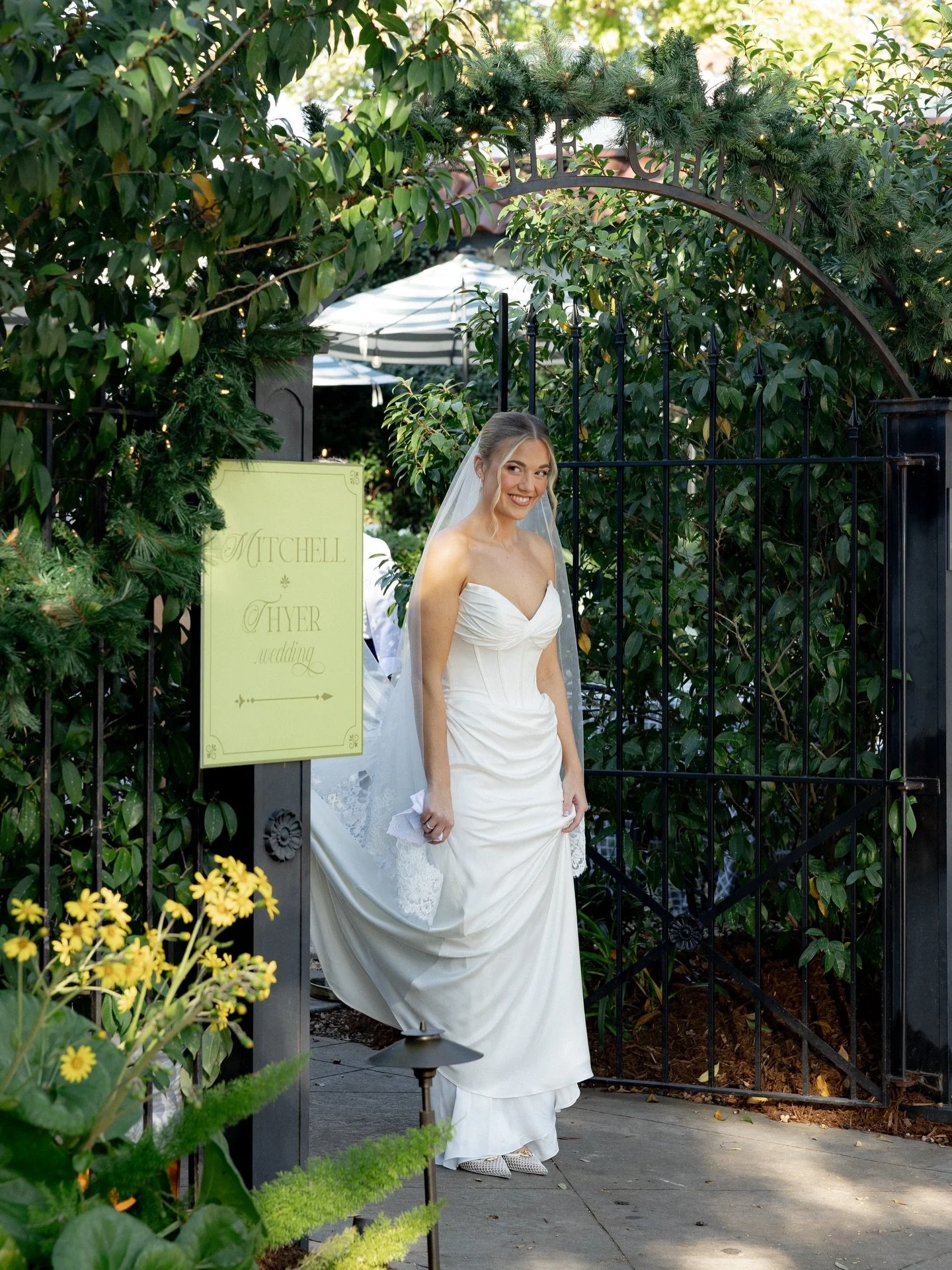In perfect New Orleans fashion, @mackenziethyer wore a modern gown with an architectural neckline and draped detailing. She tied the knot with Jack at The Chloe &mdash; an intimate, moody, elegant party! ✨🤍

ML Bride &mdash; @mackenziethyer
Planning