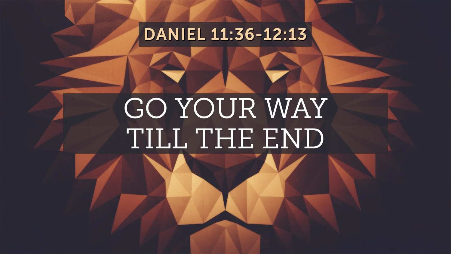 Go Your Way Till The End