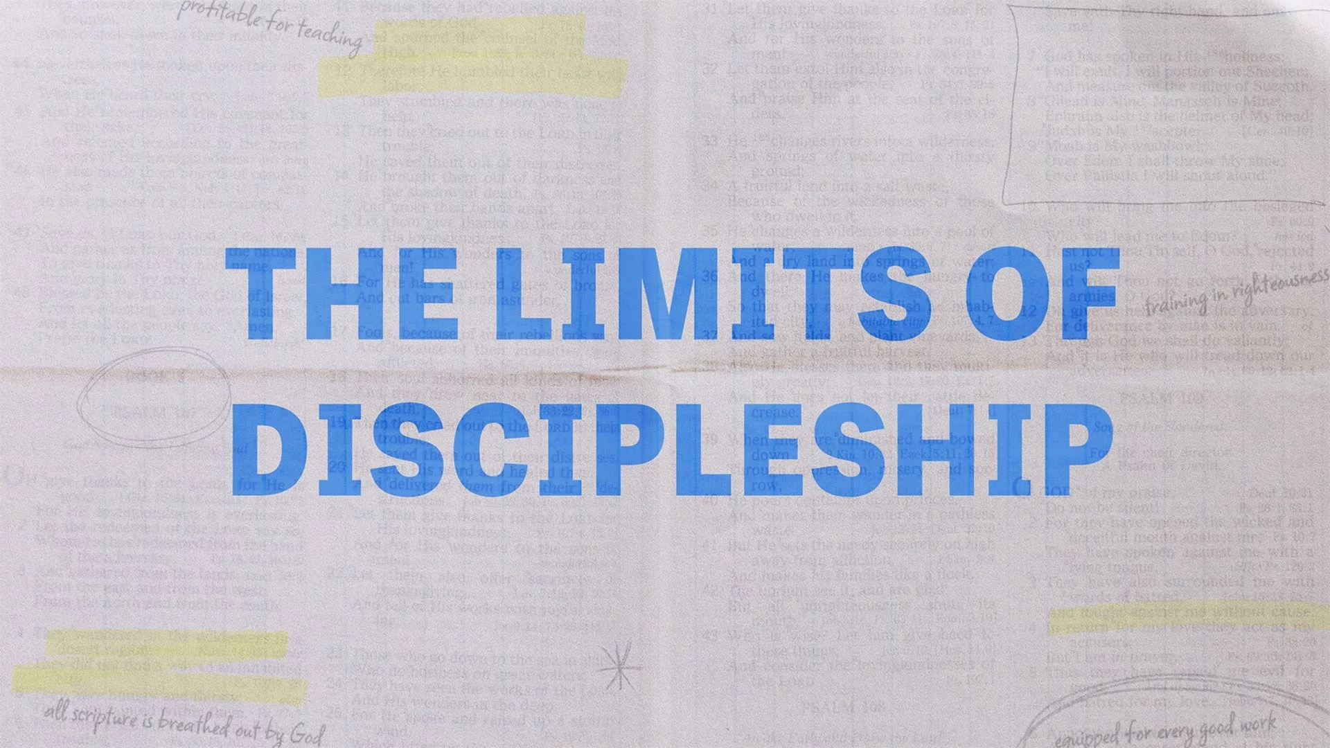 The Limits of Discipleship