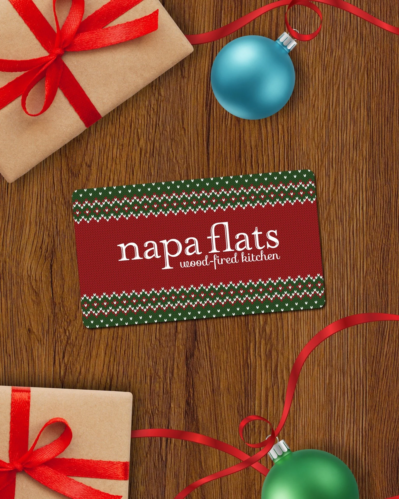 Give love (and wood-fired goodness) with Napa Flats gift cards!  or Holiday gifting made delicious. 🎄

This holiday season, when you purchase $50 in Napa Flats gift cards, you&rsquo;ll receive a $10 bonus card&mdash;our little way of spreading extra