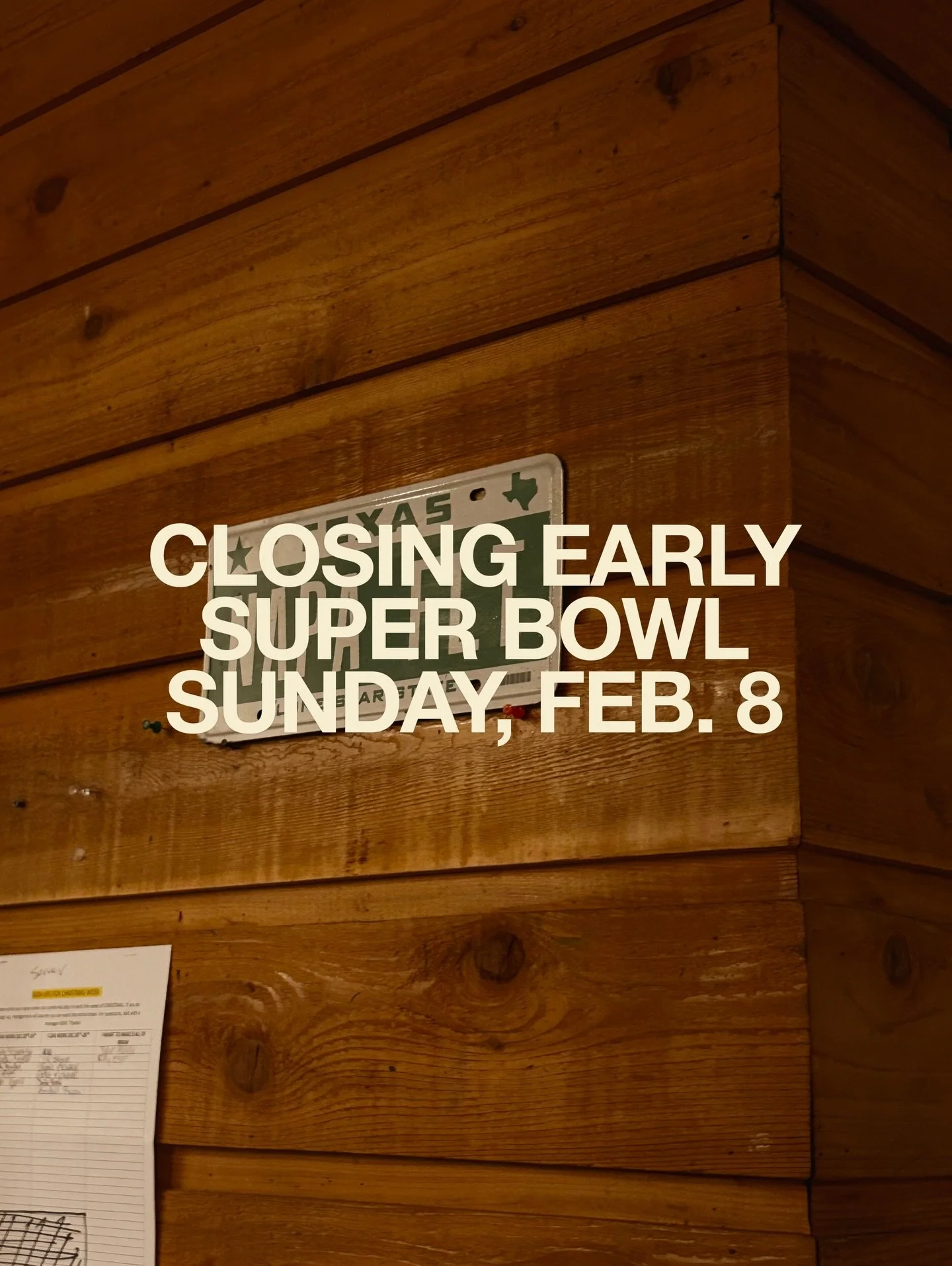 Heads up&mdash; we&rsquo;re closing at 3 PM tomorrow, Super Bowl Sunday 2/8. 

Come brunch &amp; lunch with us OR, order pizza &amp; apps to-go before the big game 🍕🏈

Who are you rooting for?
