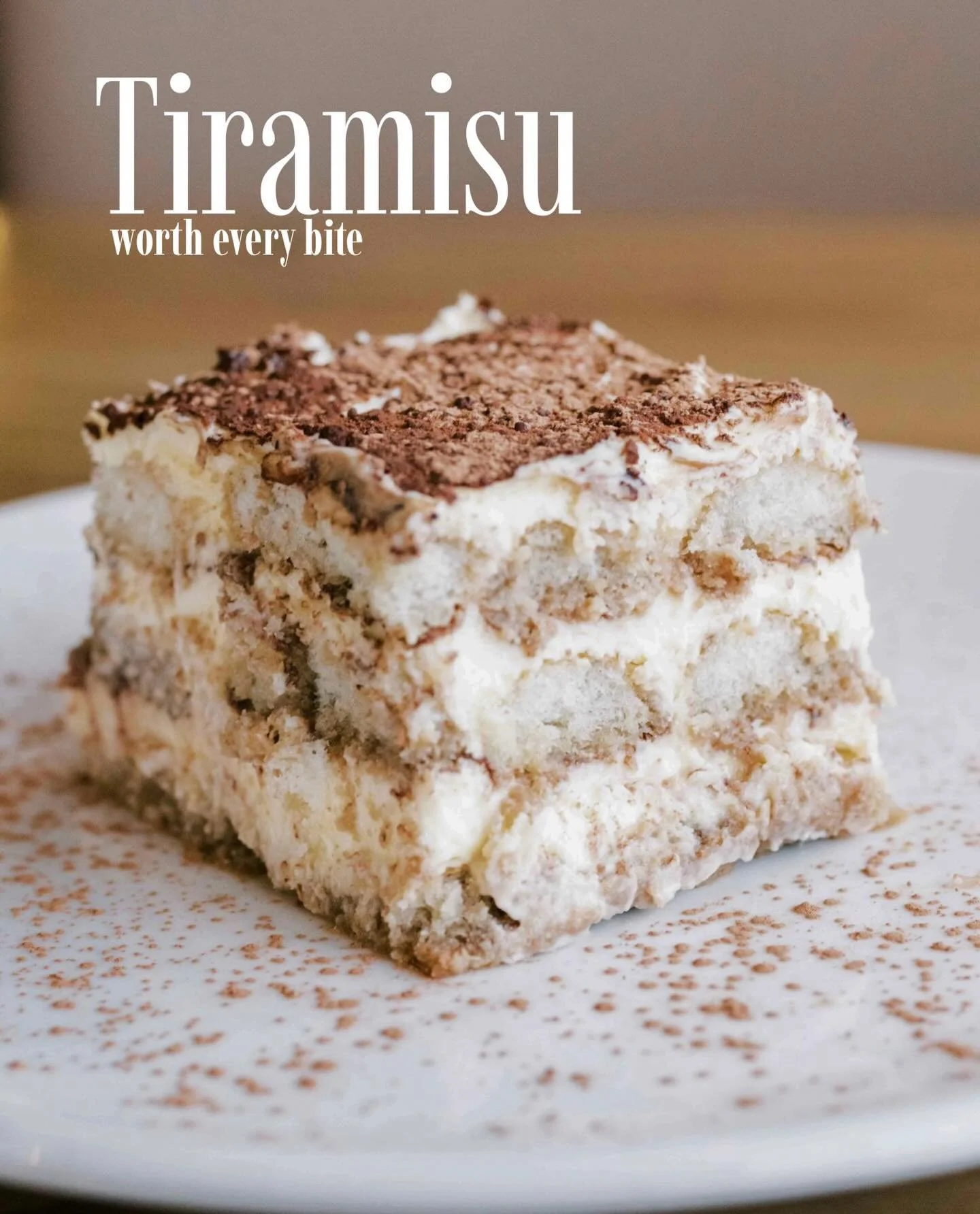 The kind of dessert that turns &ldquo;just a bite&rdquo; into &ldquo;where did it all go?&rdquo; 

Tiramisu, made fresh in-house! 
#tiramisu #tulsarestaurant #napaflats