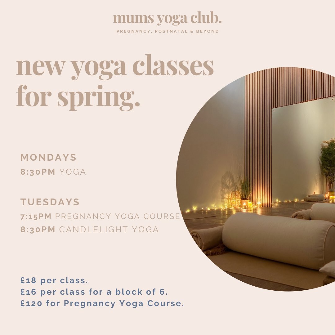 ⭐️ Brentwood Mums! ⭐️ 

We have added some new classes to our studio schedule starting next week!

You can now join us for: 

🕯️ Candlelight Yoga on Mondays at 8:30pm 
🤰🏻 Pregnancy Yoga on Tuesdays at 7:15pm 
🕯️ Candlelight Yoga on Tuesdays at 8: