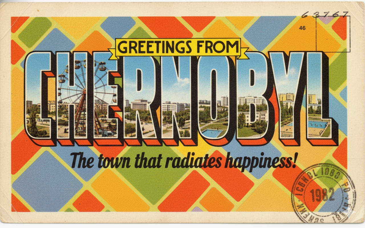 Vintage postcard from Chernobyl, 1982.