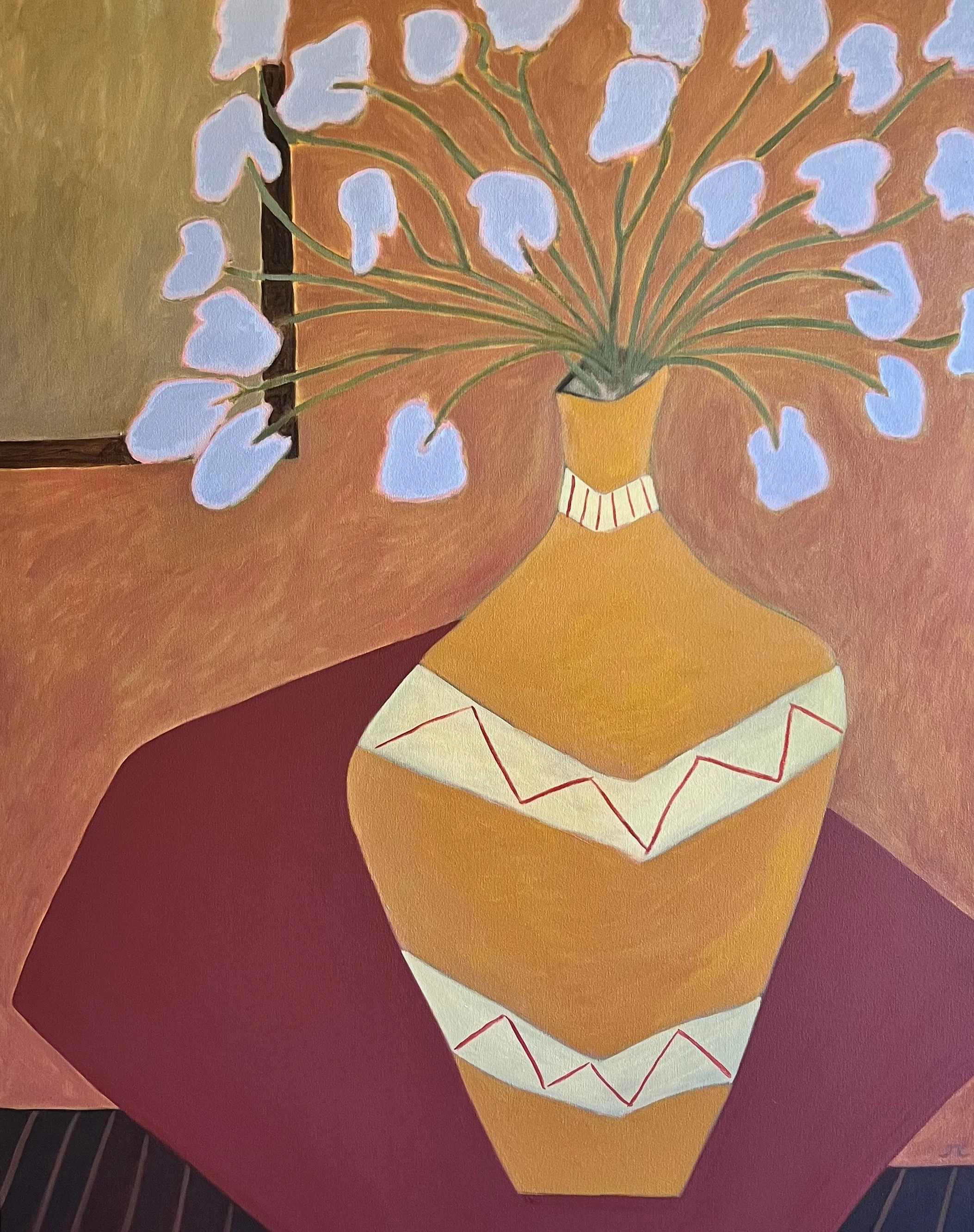 Vase By Window | Oil on Canvas 