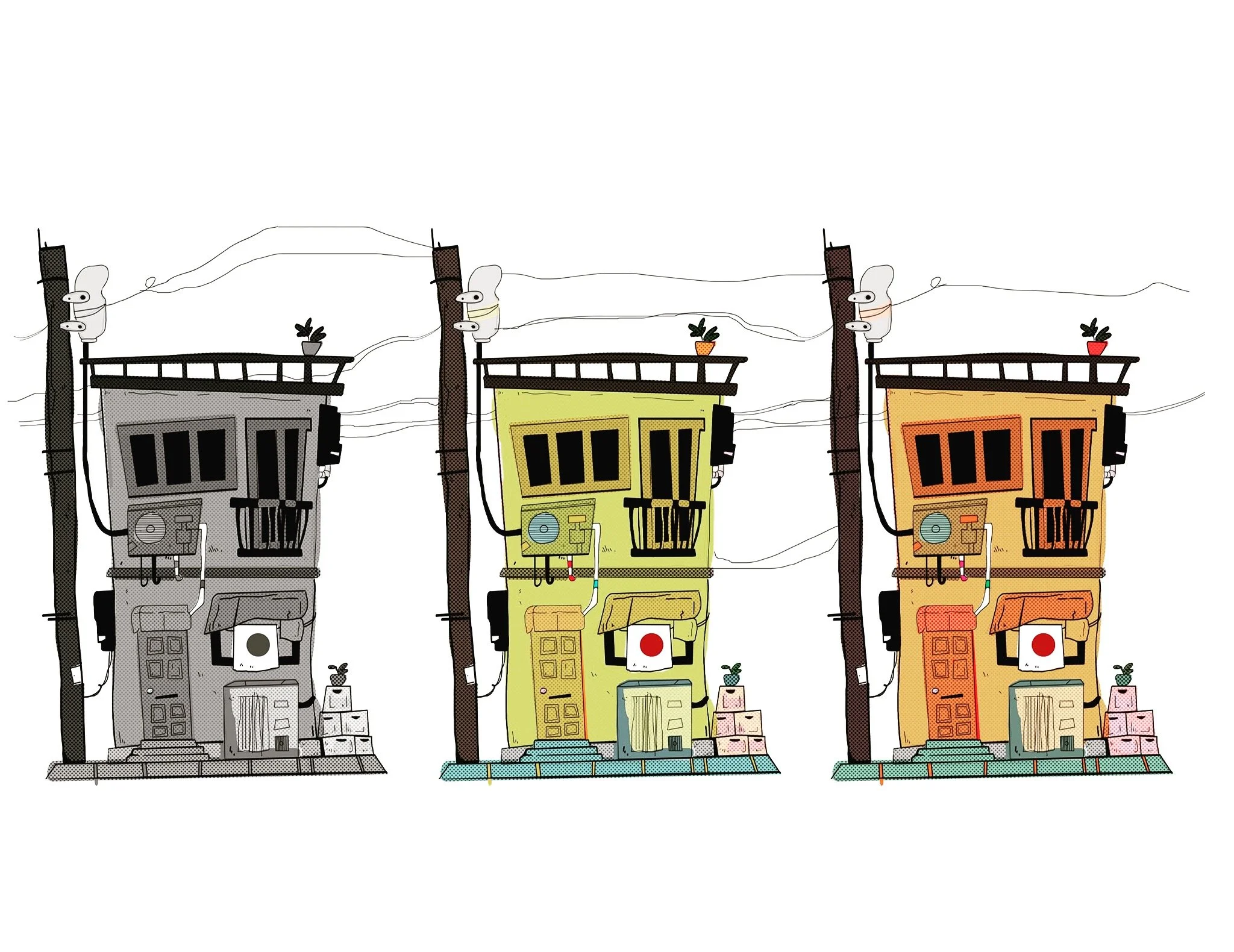 Tokyo building color study 