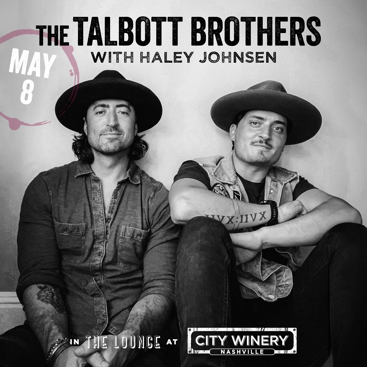 Nashville! We&rsquo;re playin @citywinerynsh this Wednesday 5/8 and we&rsquo;d love to see you. There are still a few tickets left #citywinery #nashville #thetalbottbrothers #singersongwriter