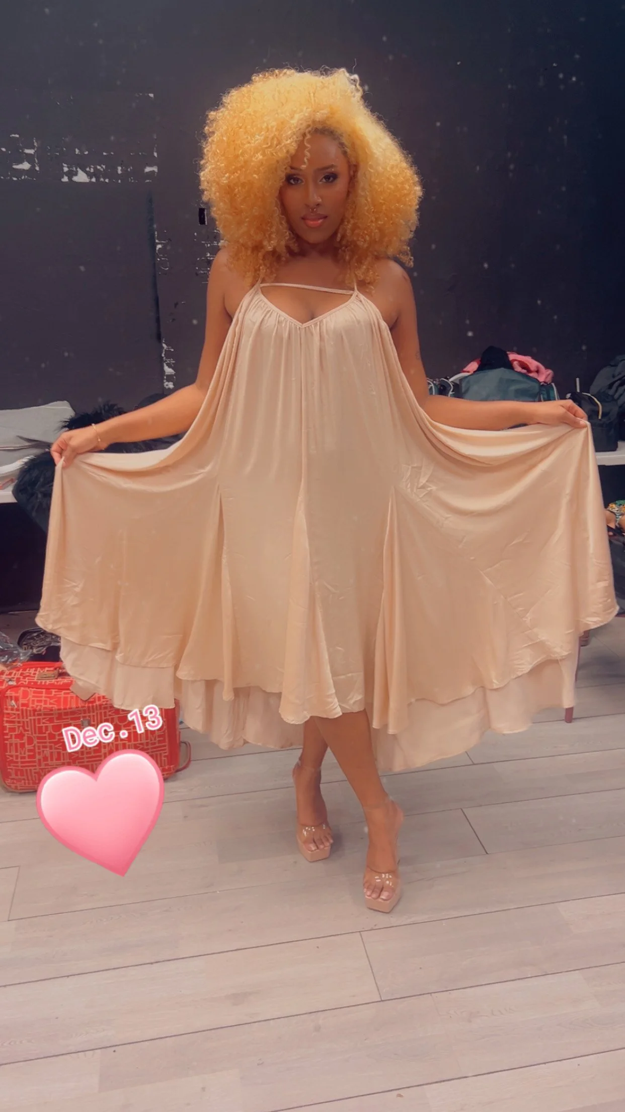 Satin Queen Flowey Dress