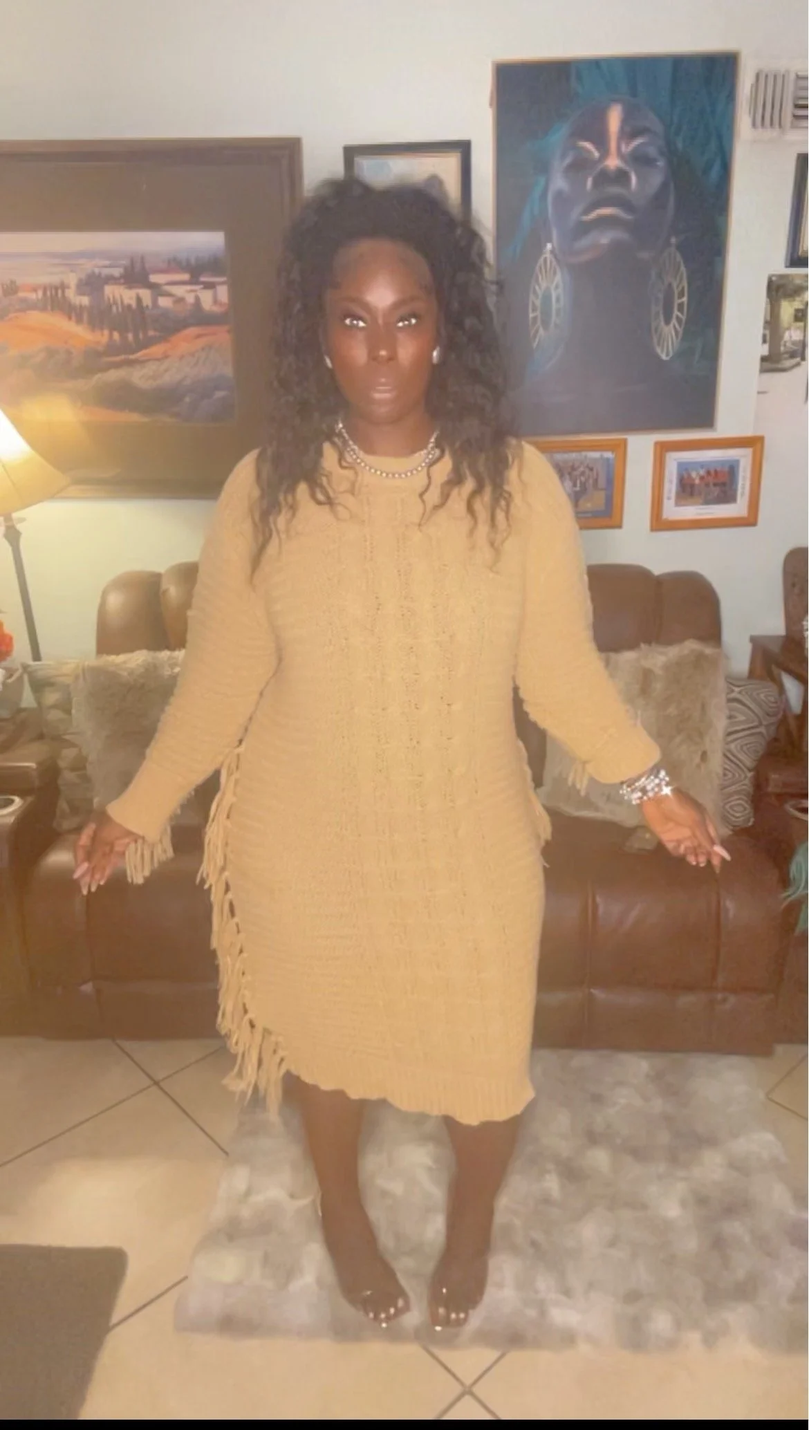 Brown Camel 🐫 Dress🙌🏾💜💜