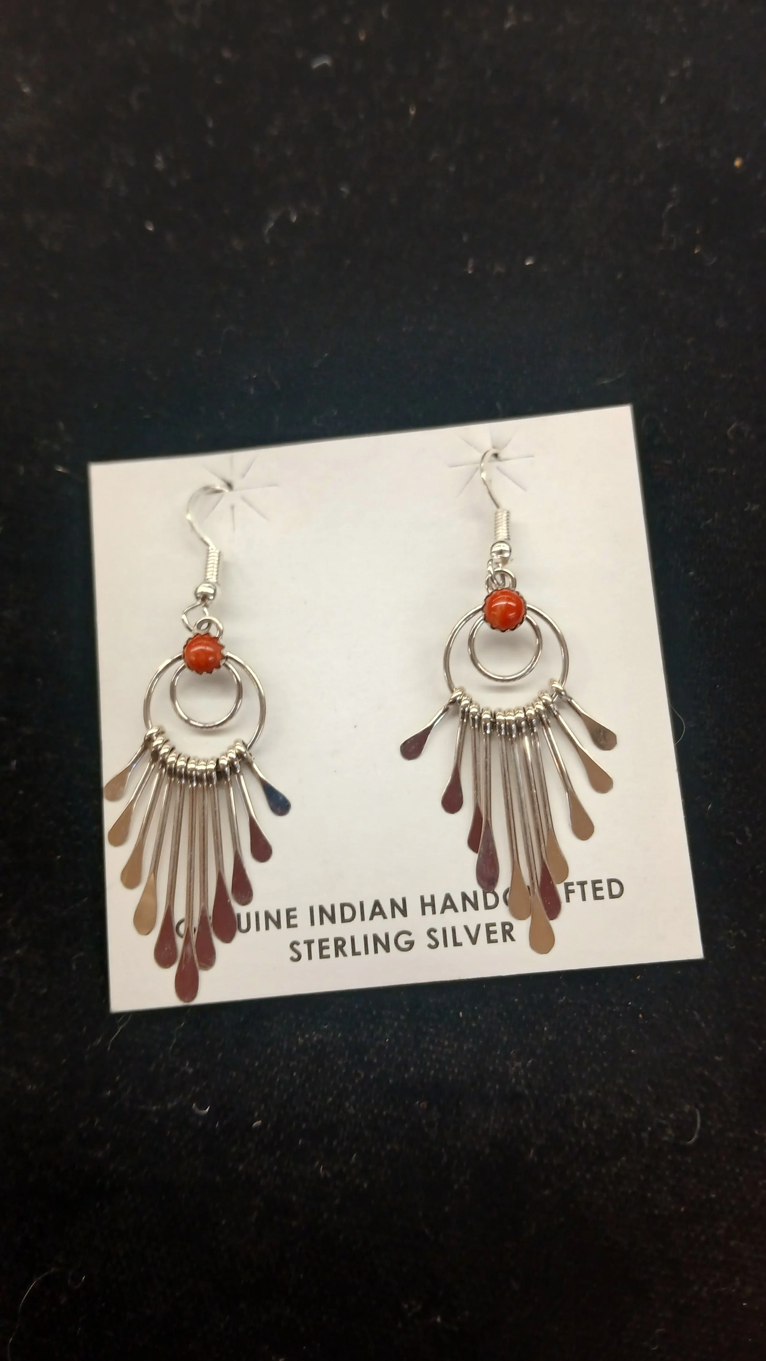 Navajo sterling silver waterfall dangle earring