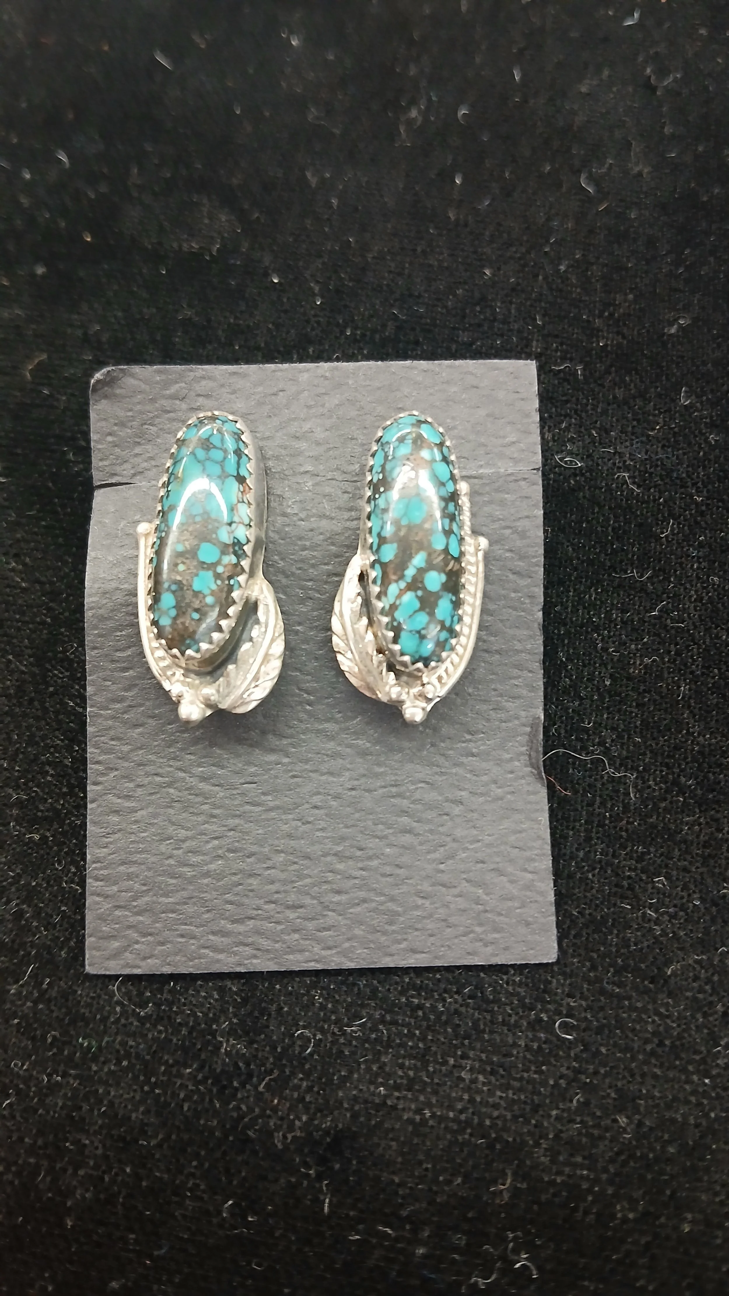 Navajo Silver and turquoise stud earrings