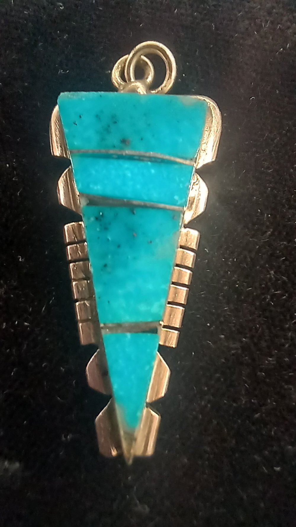 Pendant Turquoise Inlay in Silver
