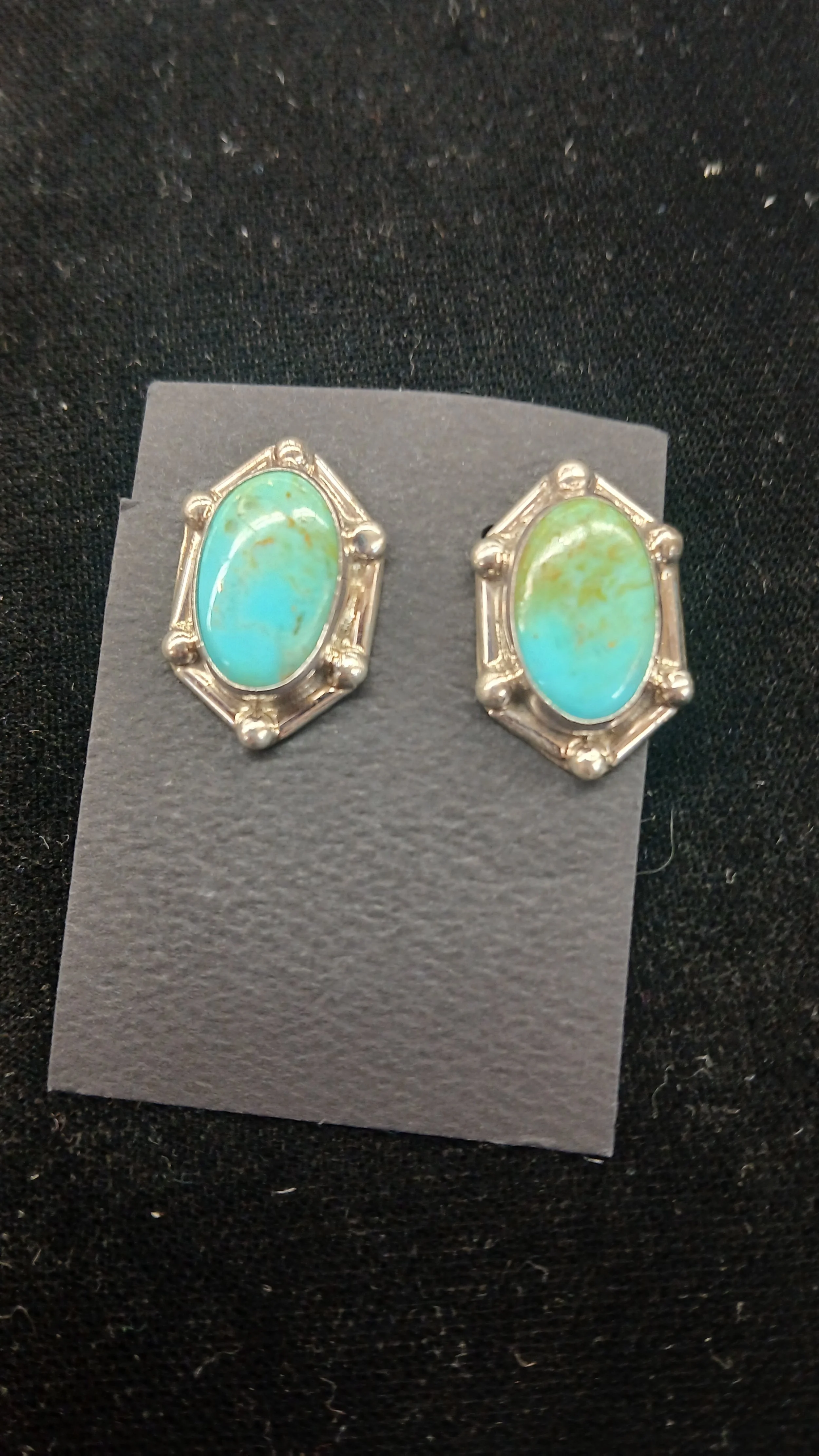 Navajo Earrings Silver and Turquoise