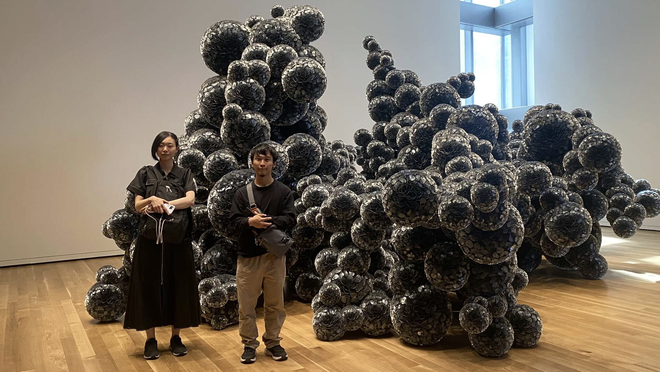 students at seattle art museum tara donavon sculpture