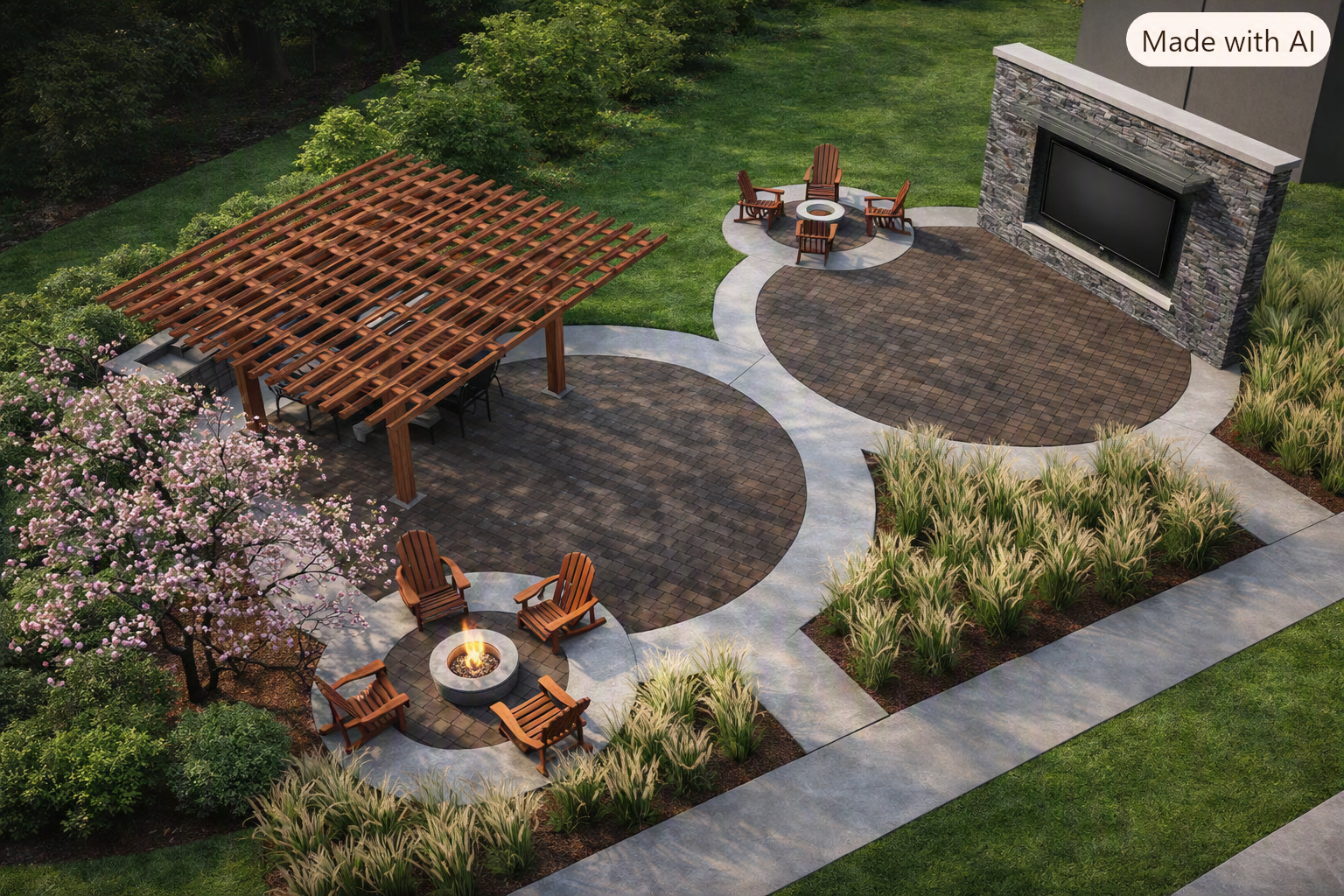 The Mill Outdoor Amenity Plaza With Grilling Stations, Fire Pits, and Outdoor TV
