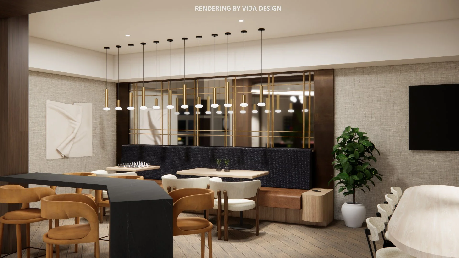 Apartment Amenity Renovation Game Room Seating Area