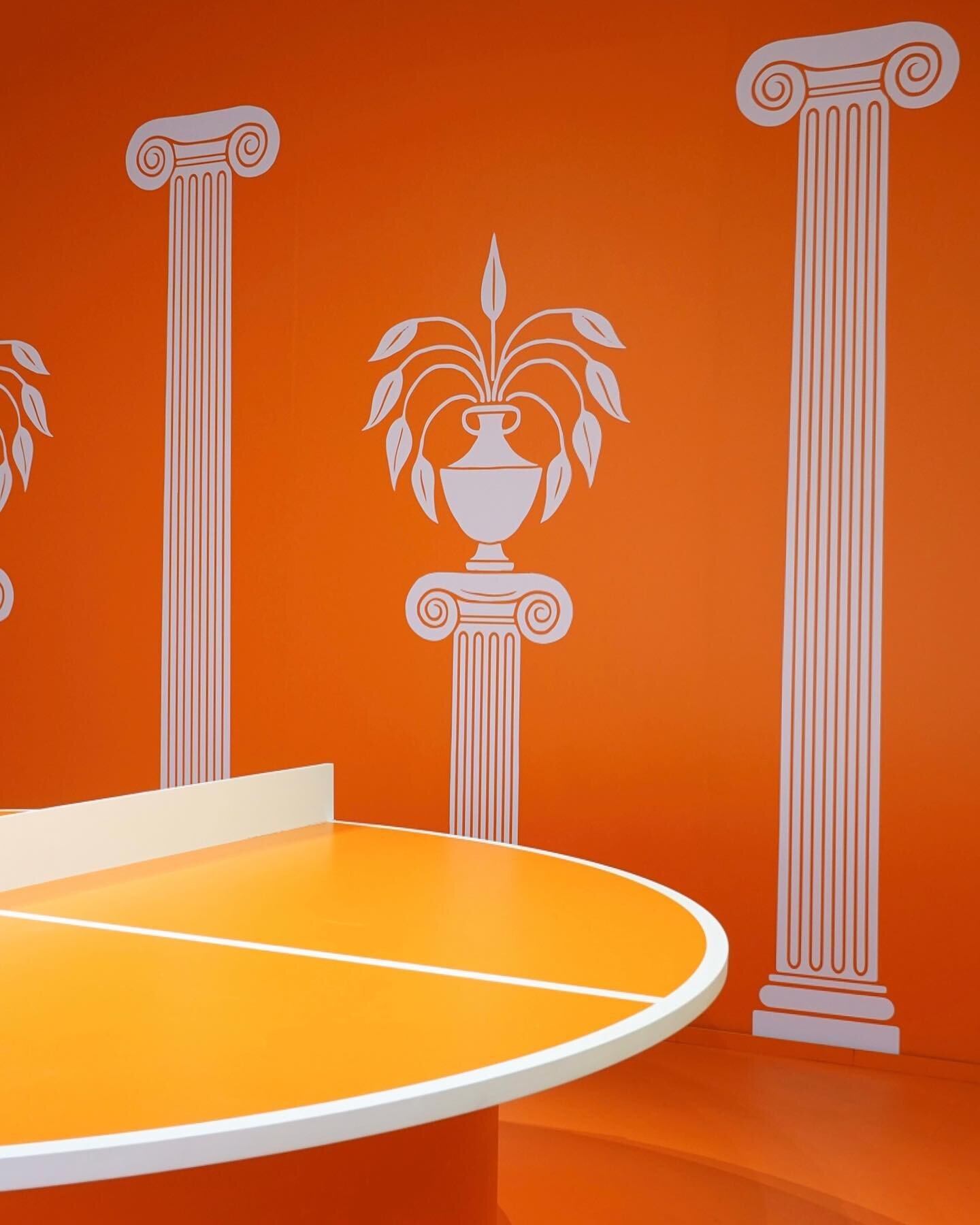 Today is the last day to experience #Herm&egrave;sFit at the Hollywood Athletic Club. We had so much fun playing ping pong on this gorgeous @hermes table!