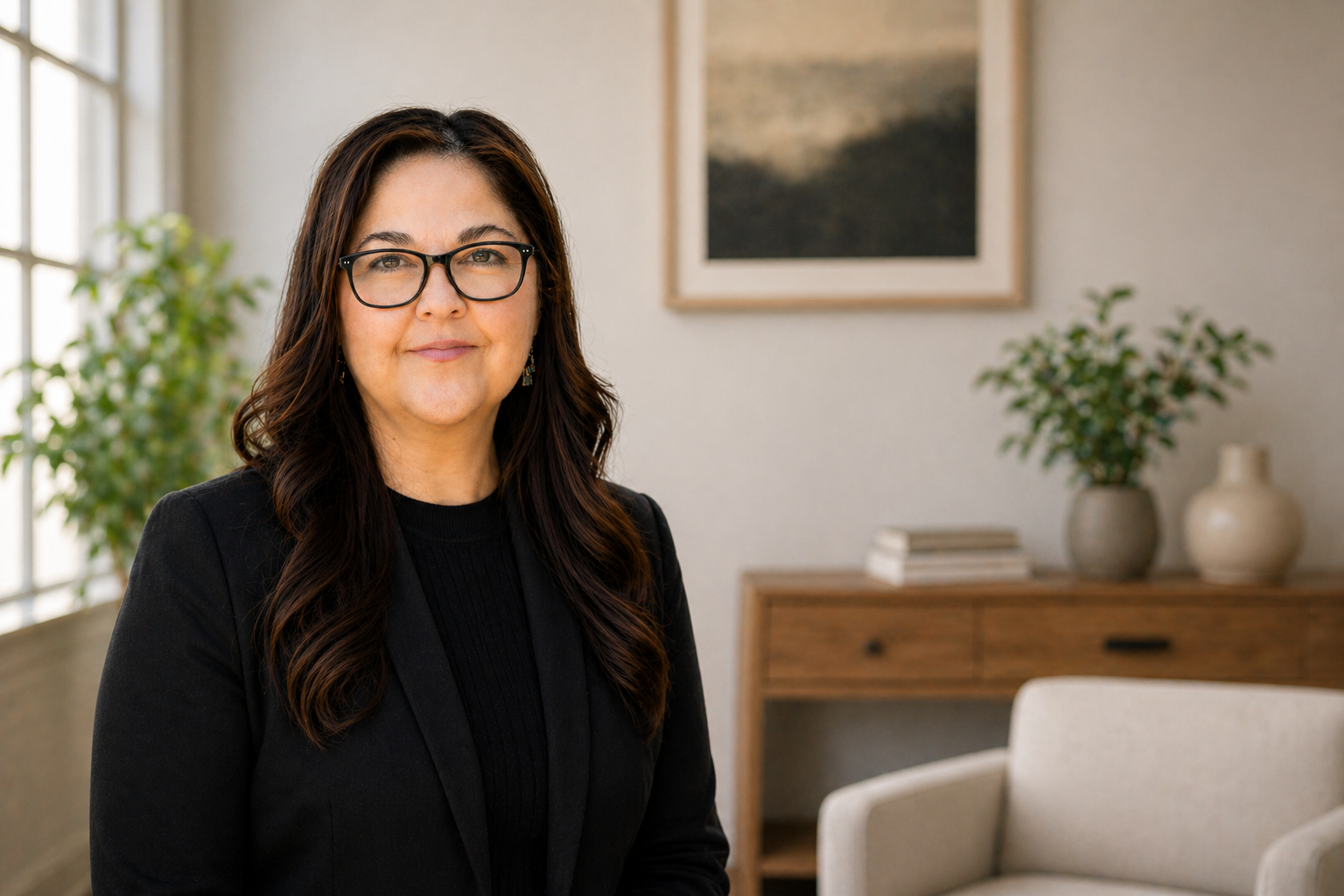 professional photo of Julianna Silva, founder of Silva Strategies, who helps women business owners with business