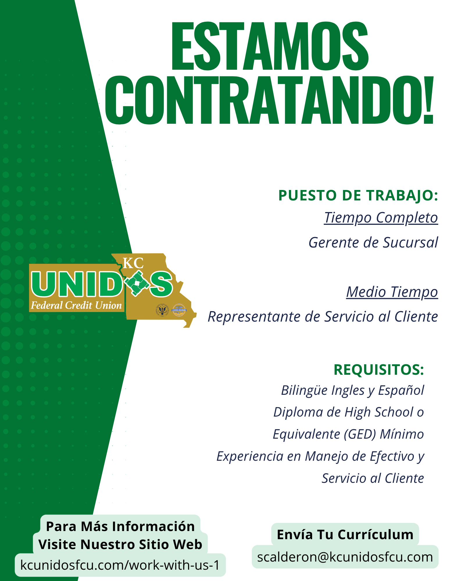 ESTAMOS CONTRATANDO!