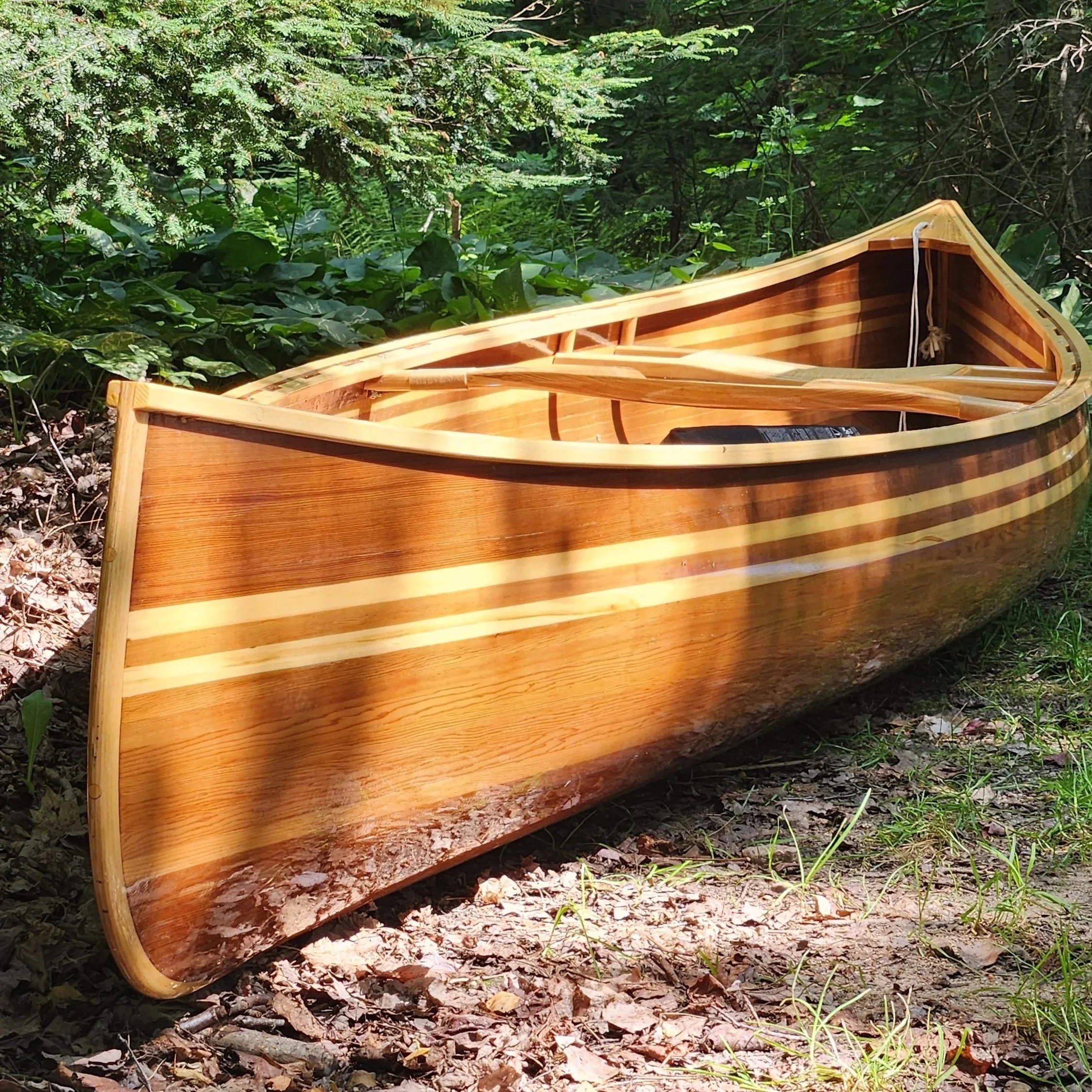 Cedar strip canoe