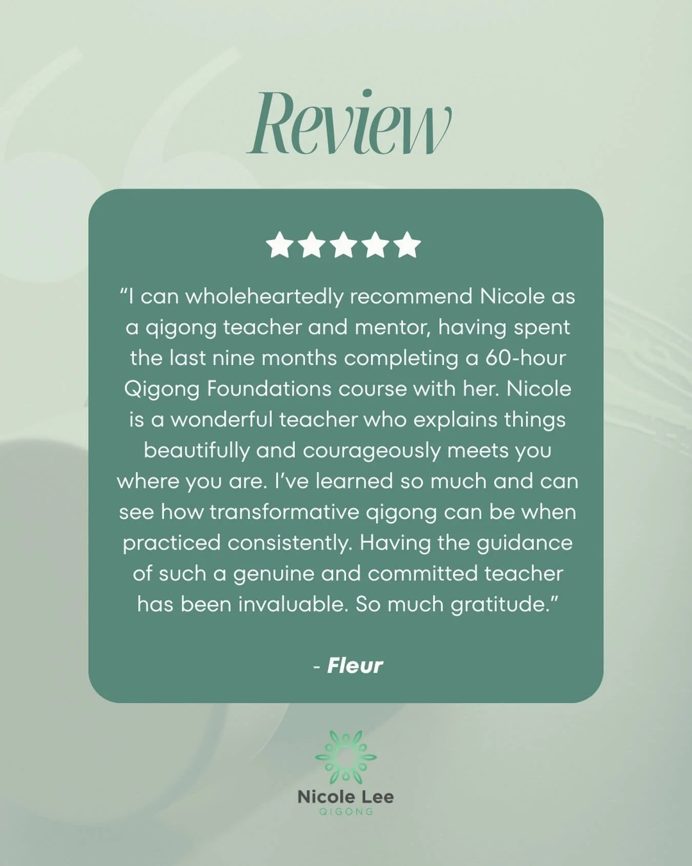 Working with students who genuinely show up for their Qigong practice is deeply fulfilling for me. Hearing their stories of change and feeling how their energy opens and settles through the mentorship process, reminds me why I do this work. It&rsquo;