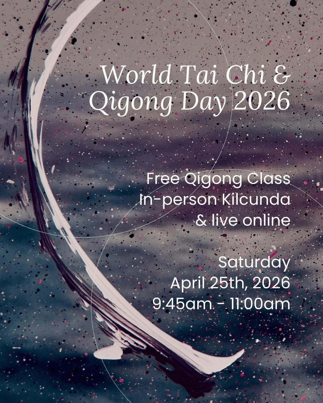 World Tai Chi &amp; Qigong Day is a practice wave of Qigong that moves across the world &mdash; beginning in the earliest time zones and flowing from country to country as people gather to move, breathe and practise together.

Held on the last Saturd
