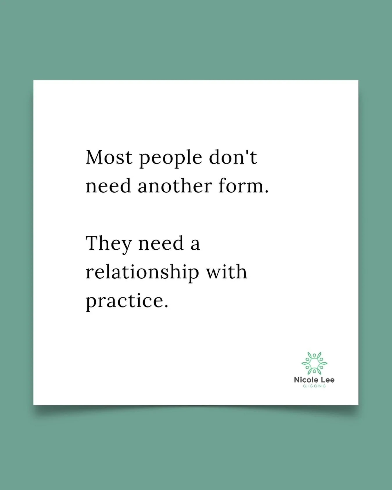 Another form. Another technique. Another practice.

It&rsquo;s easy to believe the next thing will be what finally makes everything click.

Yet some of the deepest changes come from developing a deeper relationship with practice. That&rsquo;s what sh