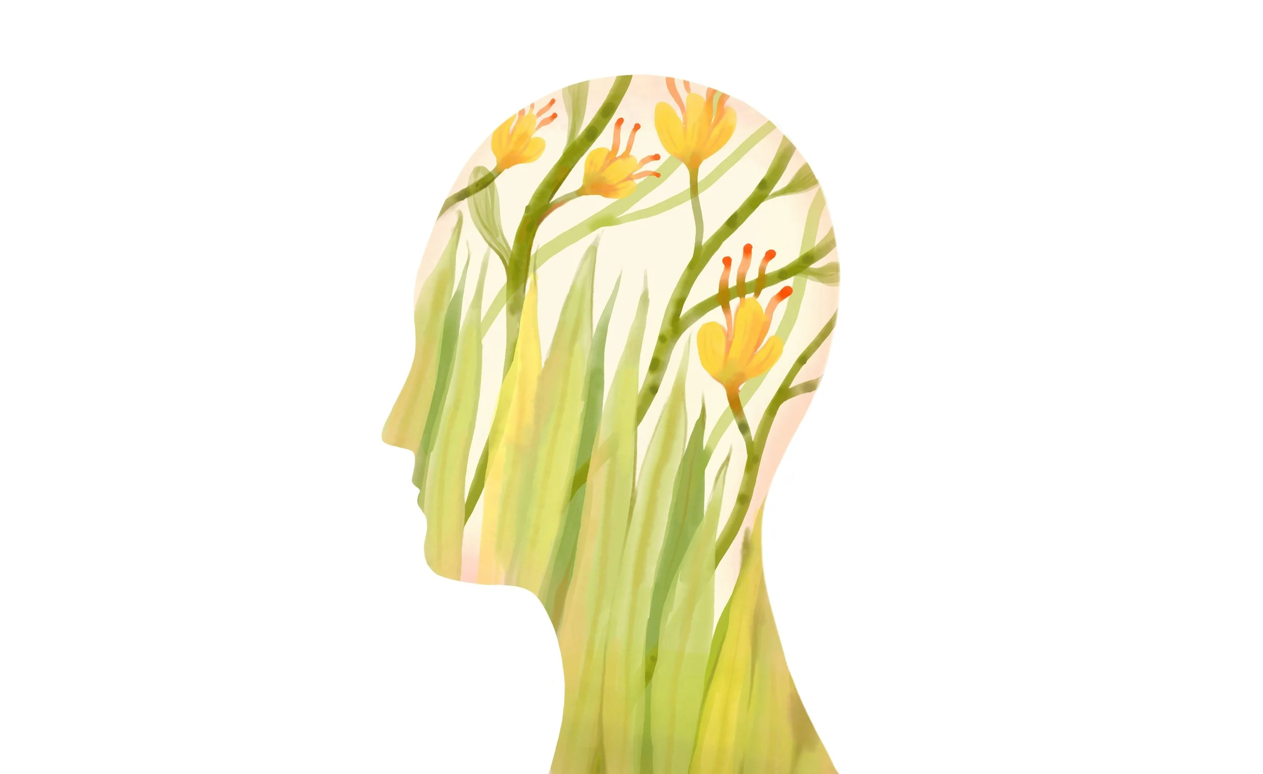 Illustration representing internal energy and awareness in Qigong practice