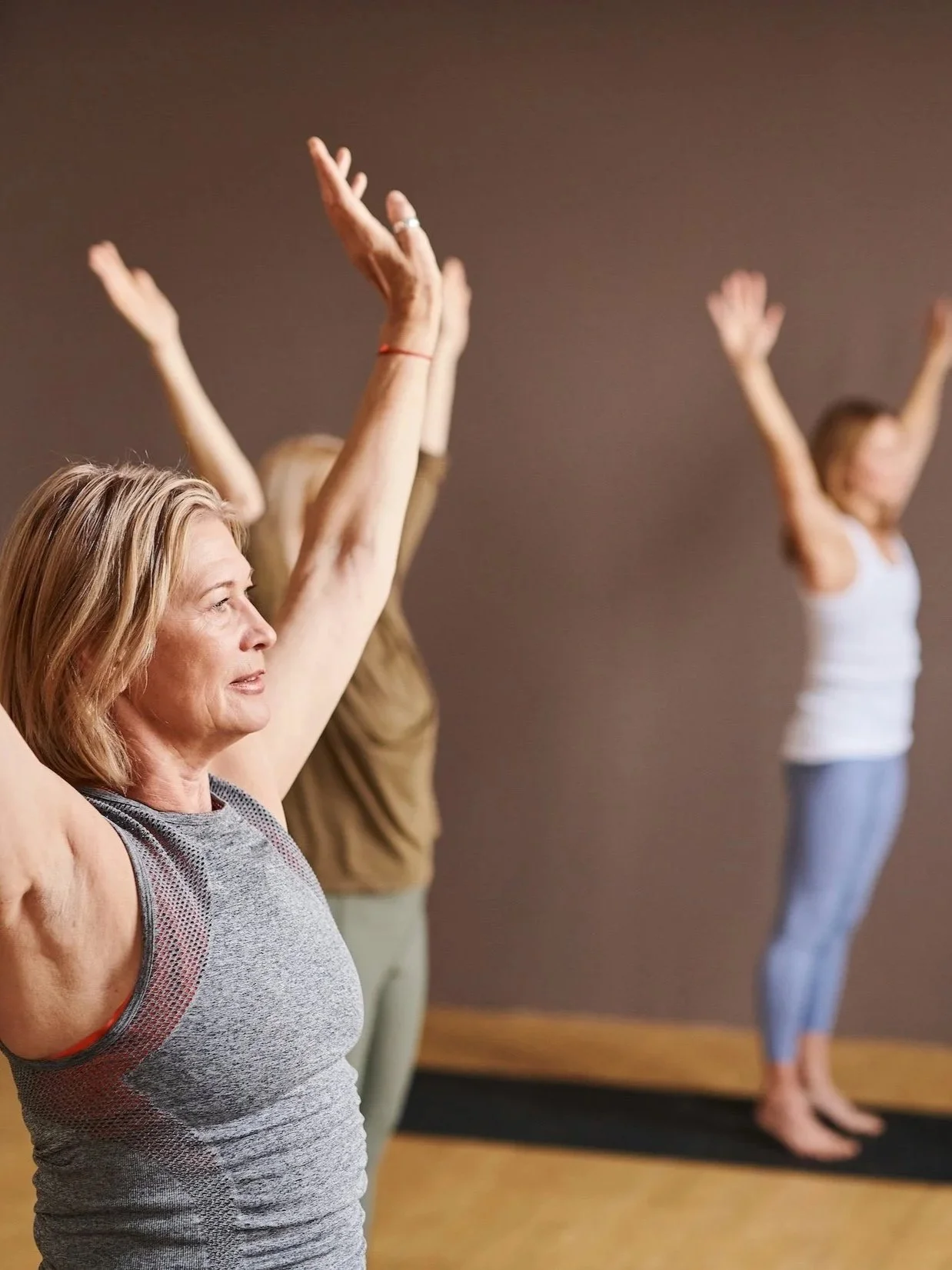 Students practising Qigong together during a guided online practice session.