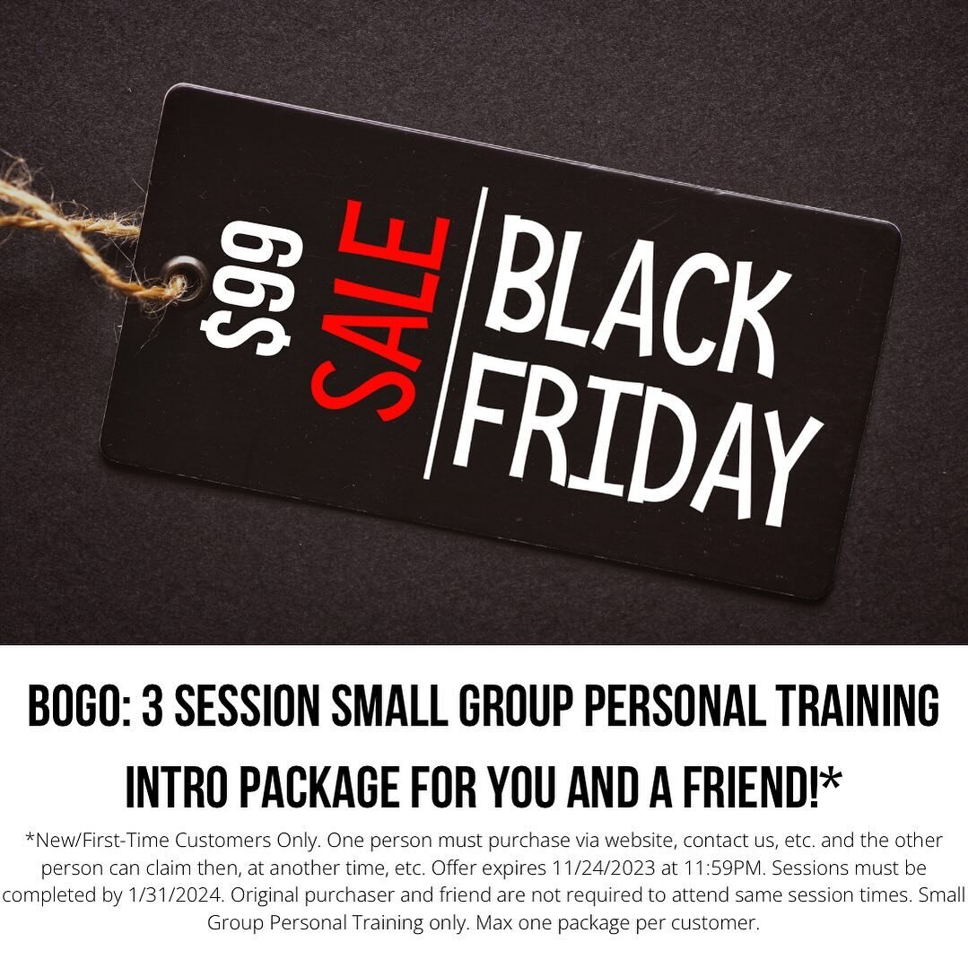 🔥*BLACK FRIDAY OFFER*🔥

We&rsquo;ve already had a few people take advantage of this offer. Come experience the Move Bloomington difference when it comes to strength training and movement.

Only a few more days left!!! Have you thought about giving 