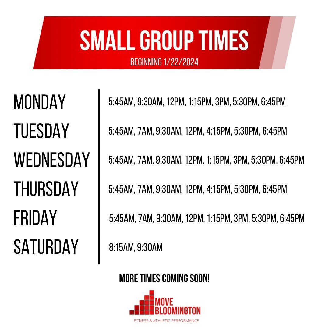 🔥 Schedule updates!!! 🔥 Your first session is on us!

We&rsquo;ve been busy to start the new year and, with that, comes a few new session times. The 3:30 on Tuesday and Thursday has been removed and a 4:15pm has been put in its place. We&rsquo;ve a