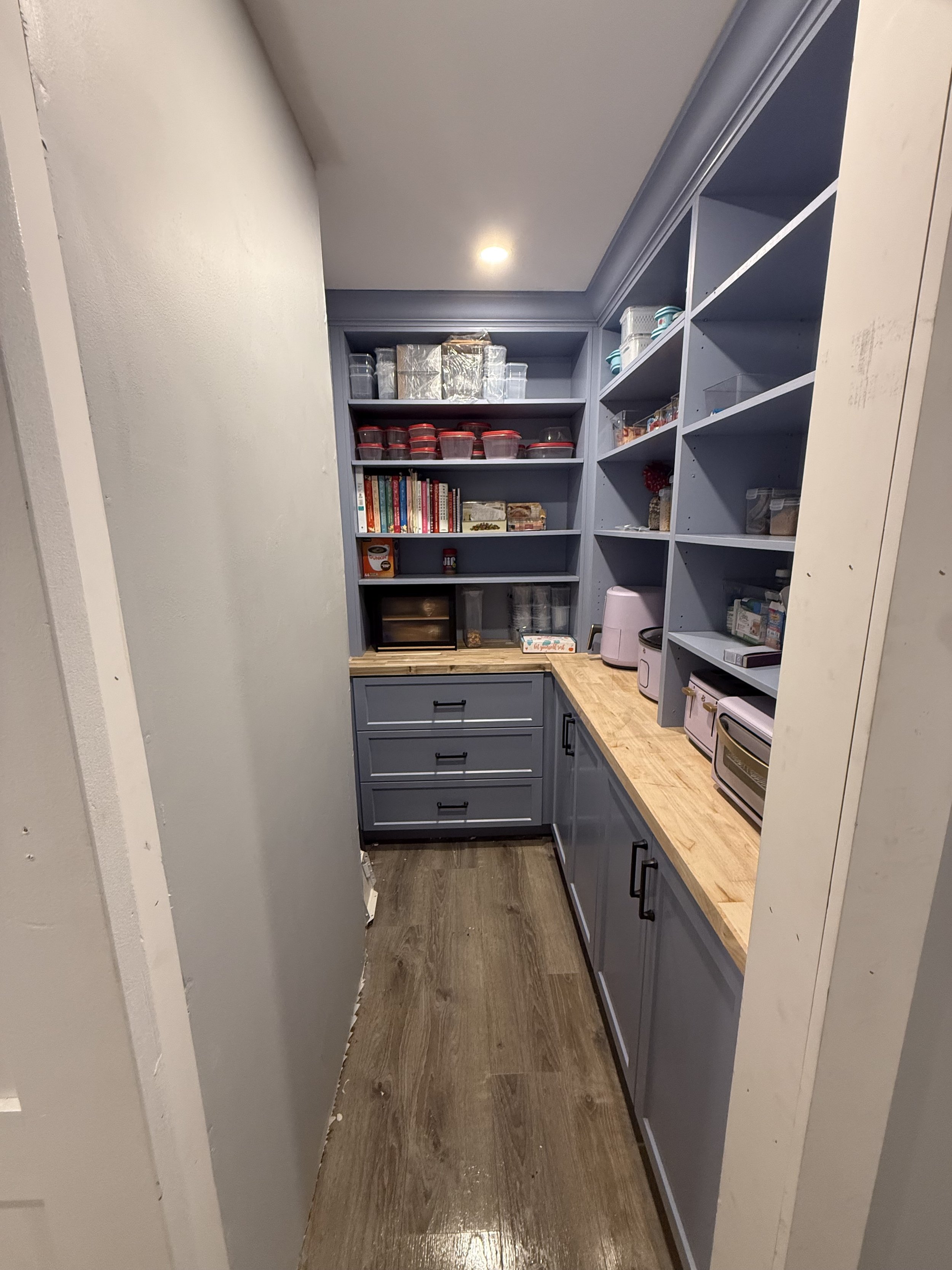 New pantry storage in a renovation project