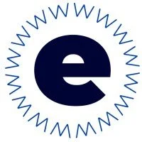 Stylized lowercase letter 'e' in dark blue, surrounded by a circular pattern of 'w' characters forming a gear-like shape. The logo for Elevate Wealth.