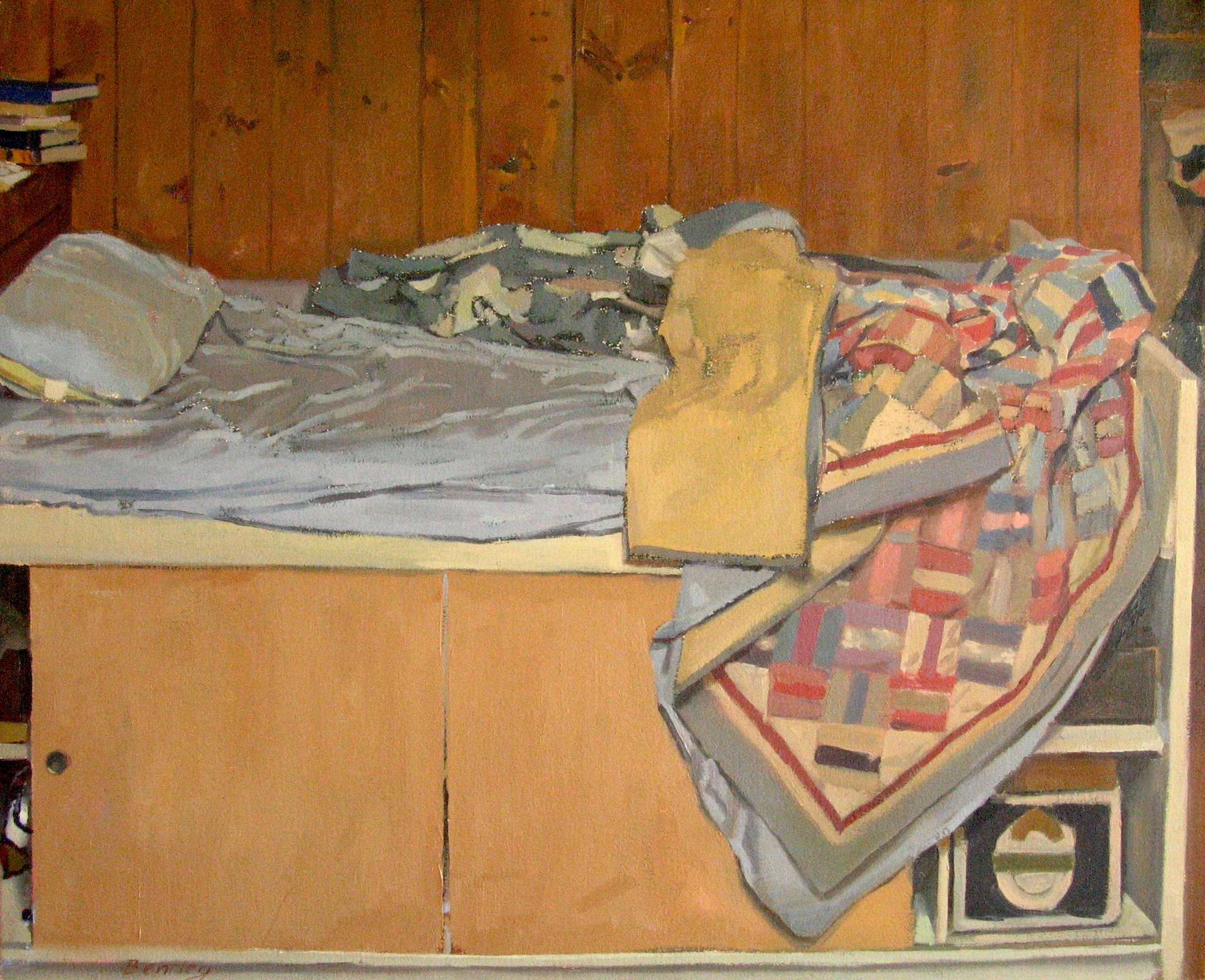 Unmade bed, Oil on canvas, 20x24", 2004